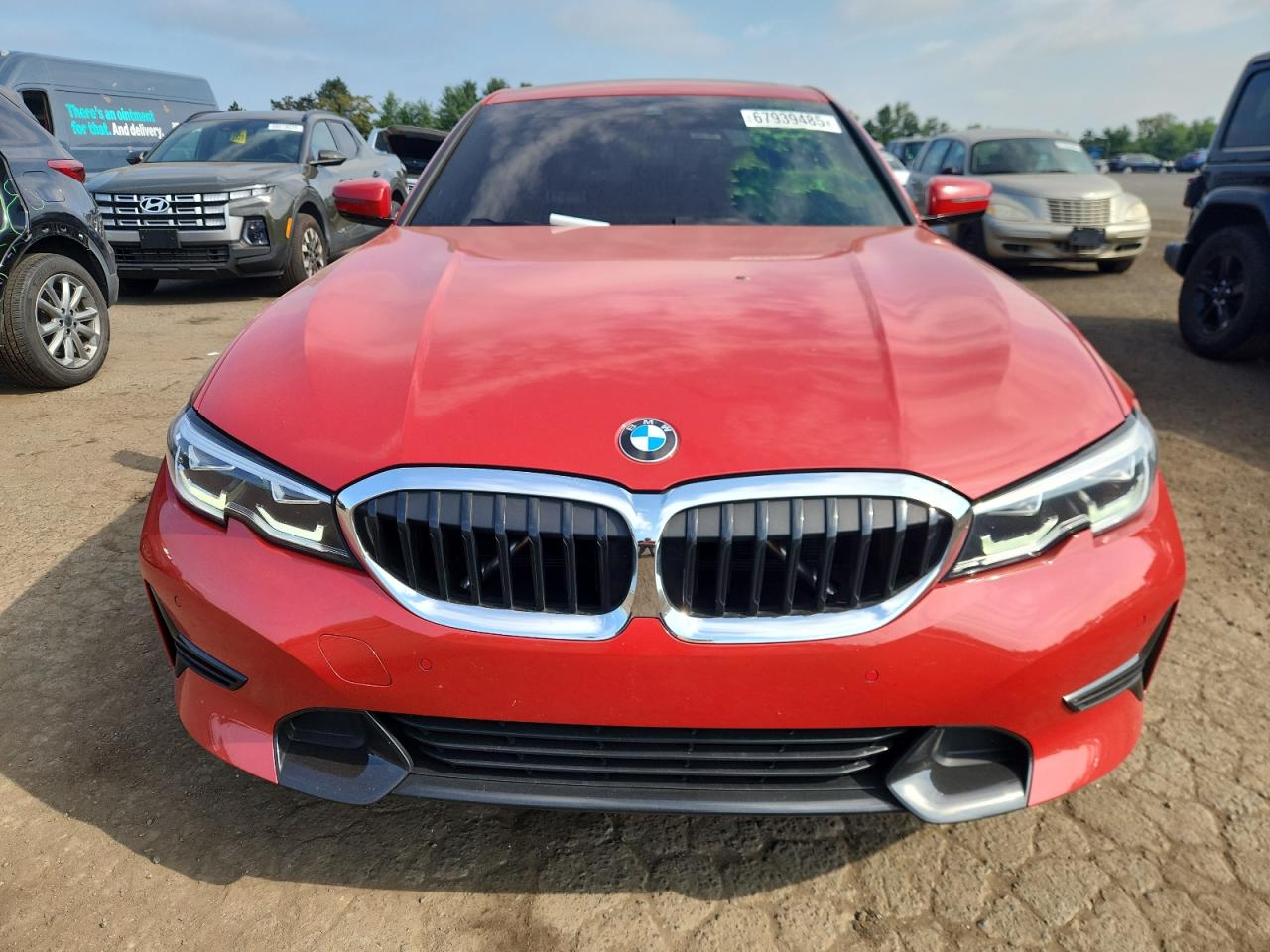 2022 Bmw 330xi Red vin: 3MW5R7J02N8C49896