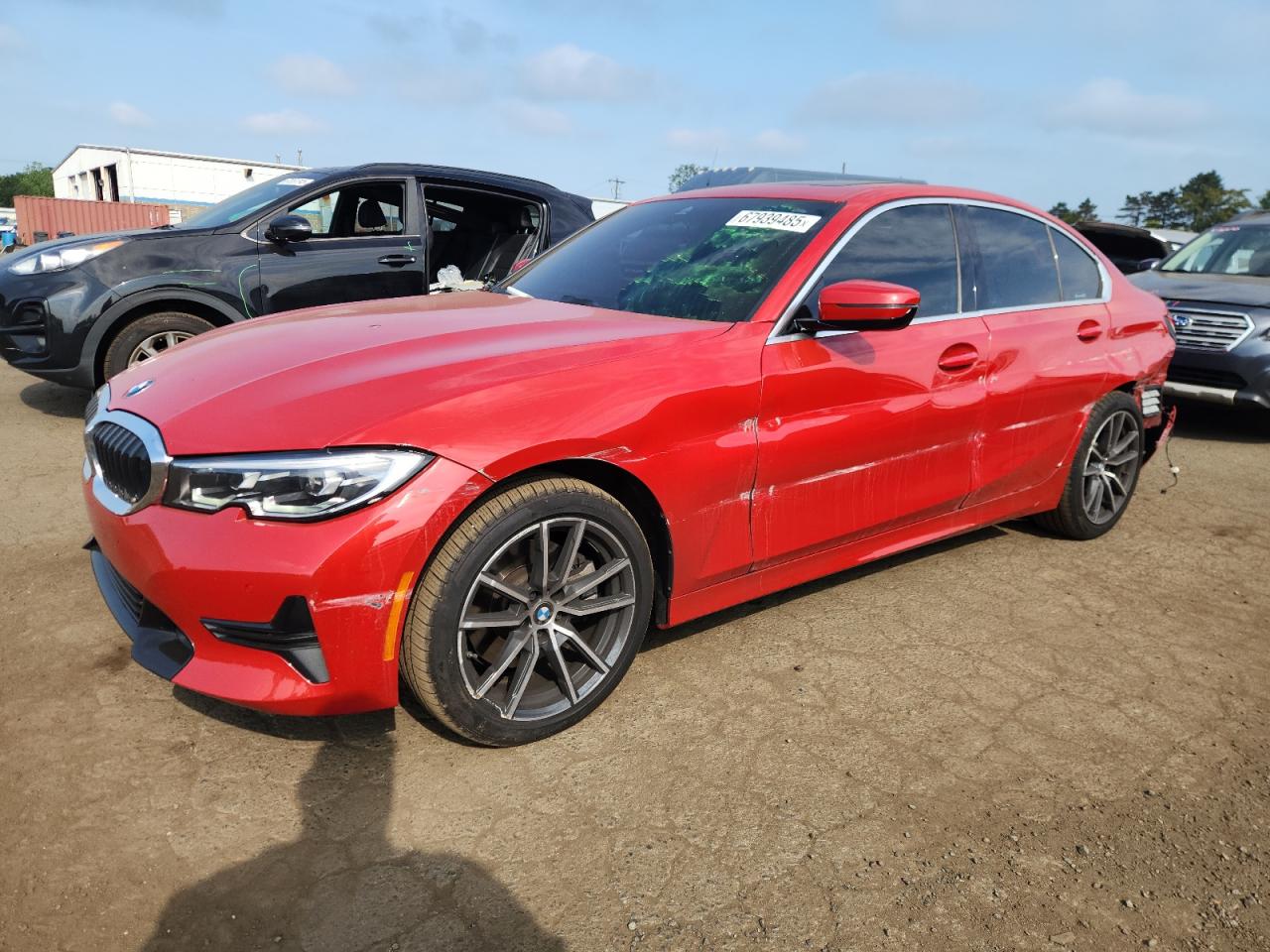 2022 Bmw 330xi Red vin: 3MW5R7J02N8C49896