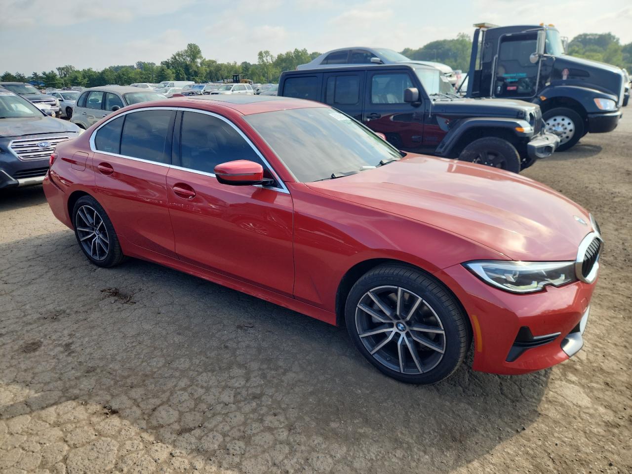 2022 Bmw 330xi Red vin: 3MW5R7J02N8C49896
