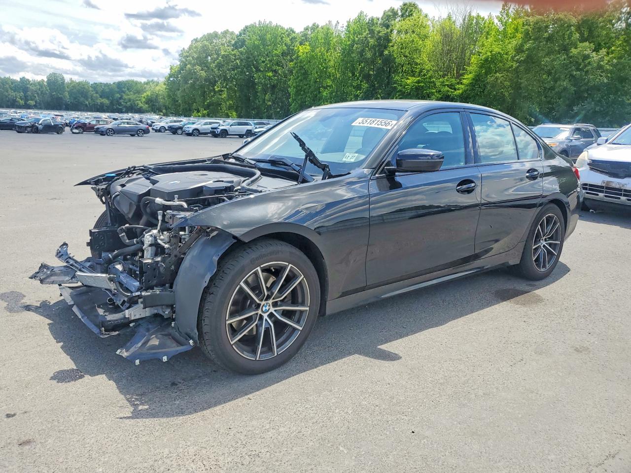 2022 Bmw 330xi Черный vin: 3MW5R7J03N8C33478