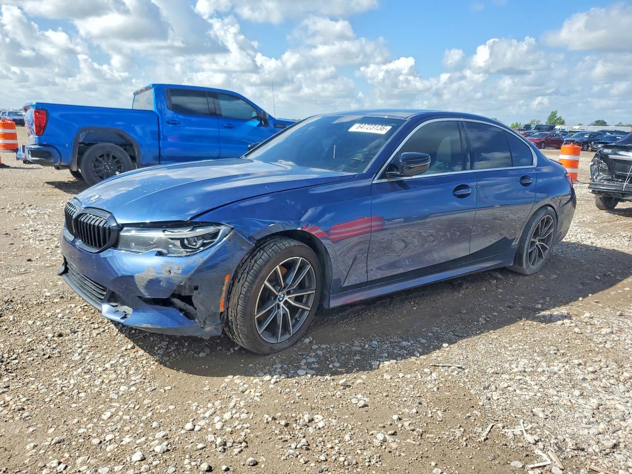 2021 Bmw 330xi Blue vin: 3MW5R7J06M8B73193