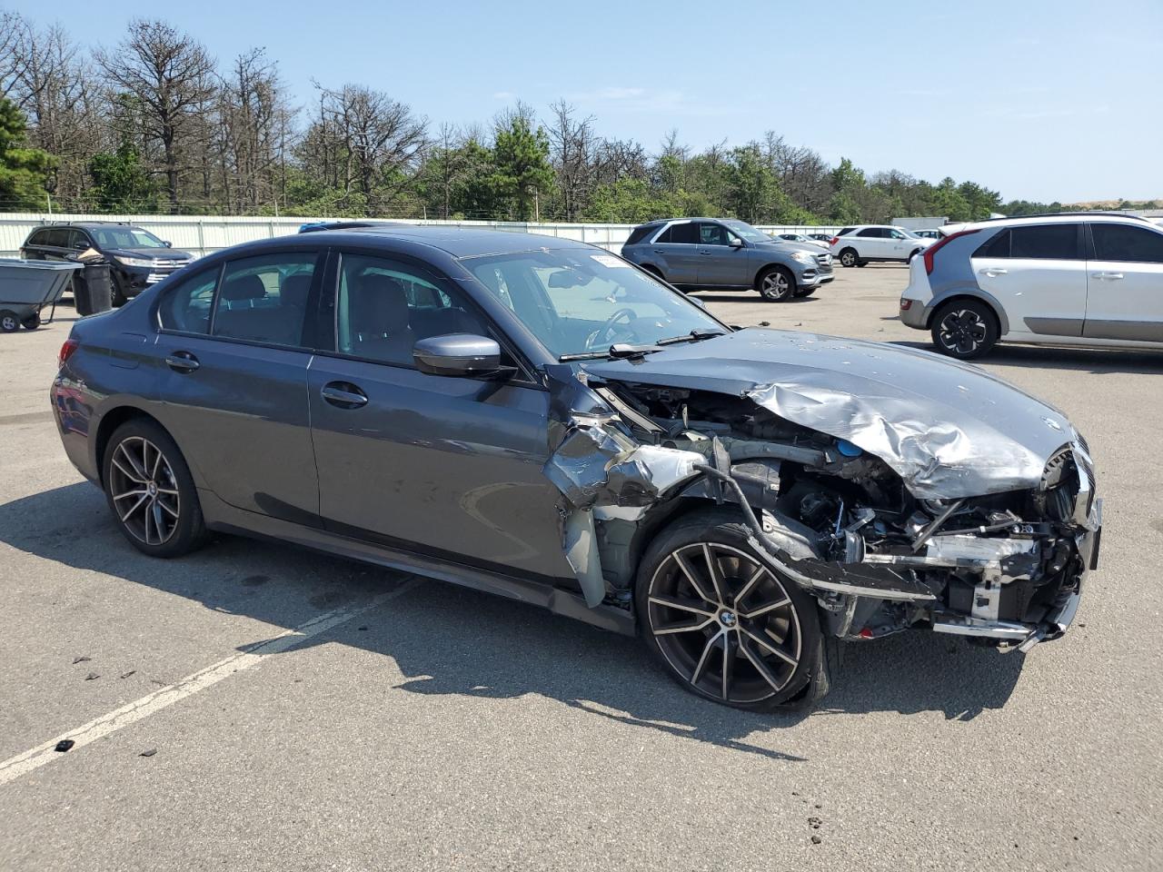 2022 Bmw 330xi Charcoal vin: 3MW5R7J07N8C33189