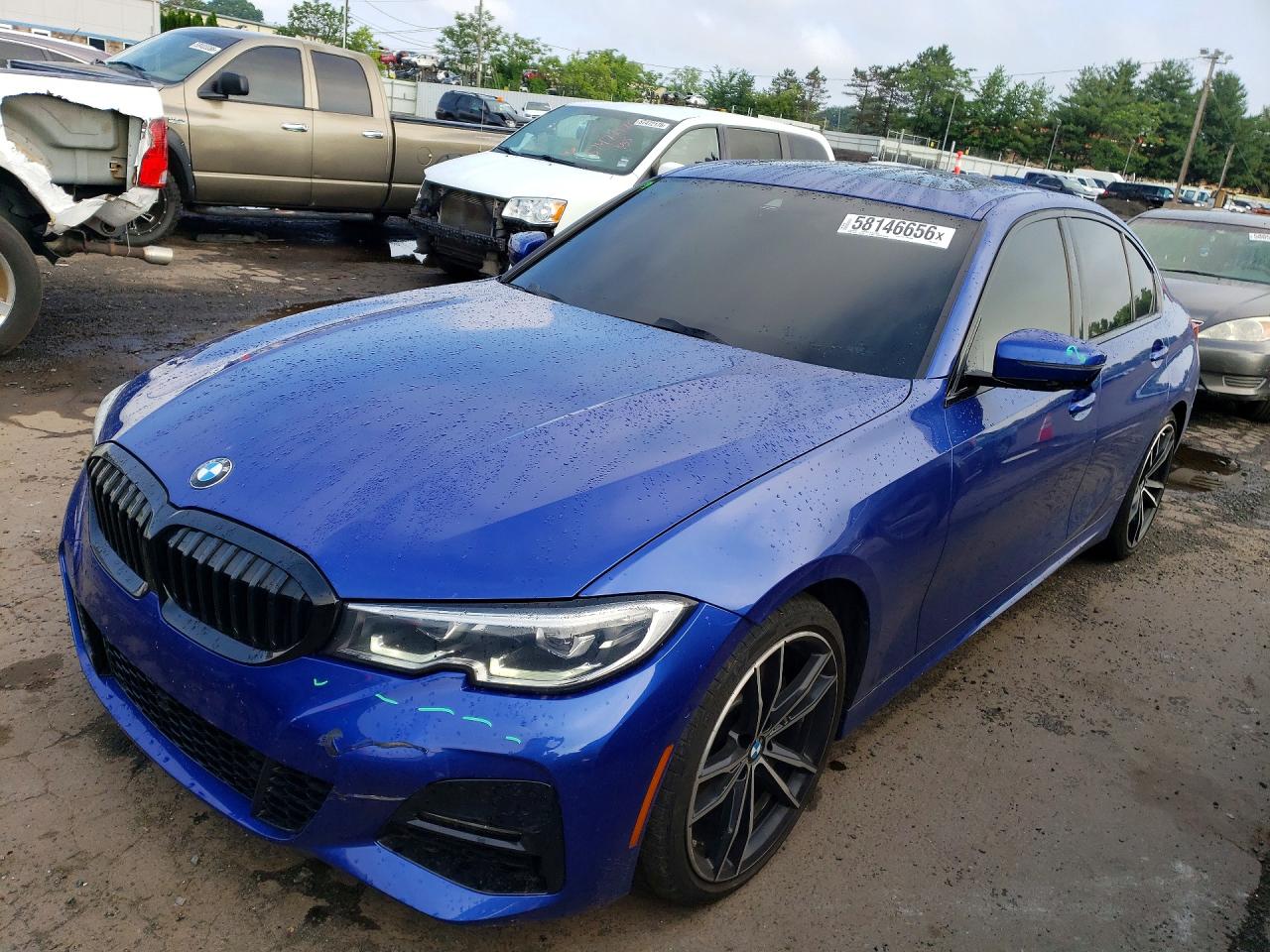 2021 Bmw 330xi Blue vin: 3MW5R7J09M8B93504