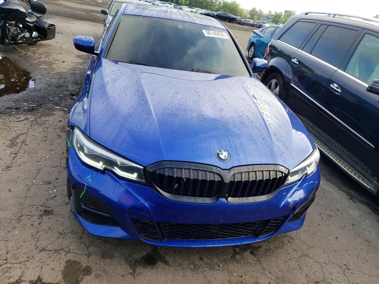2021 Bmw 330xi Blue vin: 3MW5R7J09M8B93504