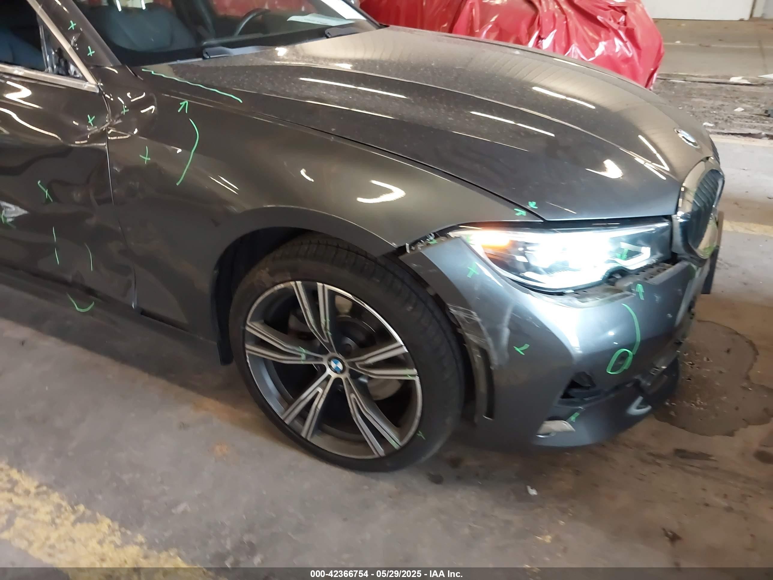 2021 Bmw 330i Xdrive Gray vin: 3MW5R7J09M8C00676