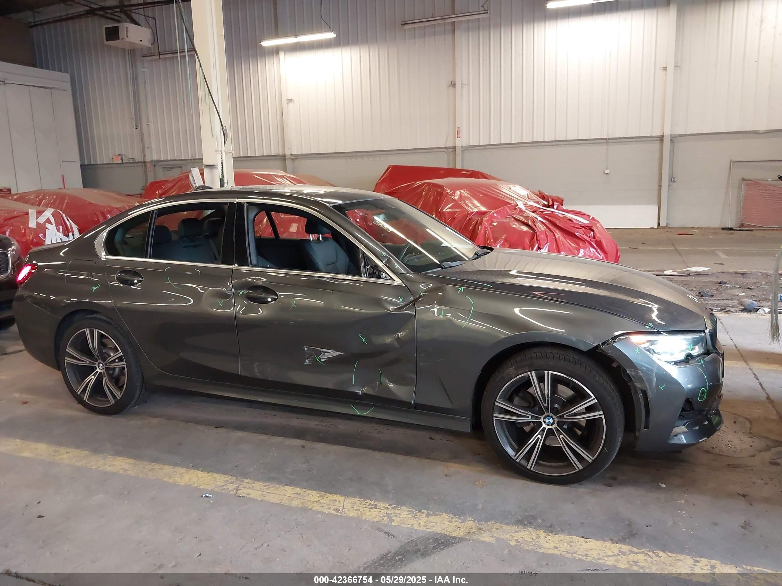 2021 Bmw 330i Xdrive Gray vin: 3MW5R7J09M8C00676