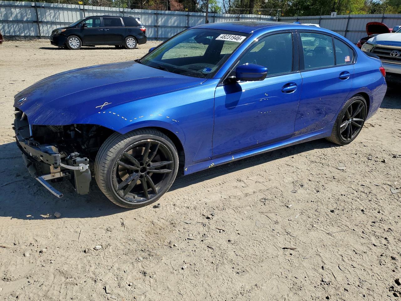 2020 Bmw 330xi Blue vin: 3MW5R7J0XL8B13187
