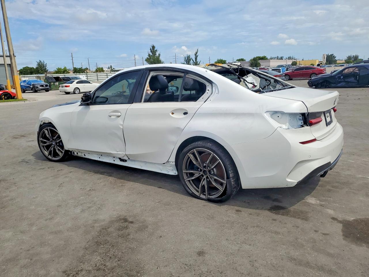 2021 Bmw M340i White vin: 3MW5U7J00M8B90862