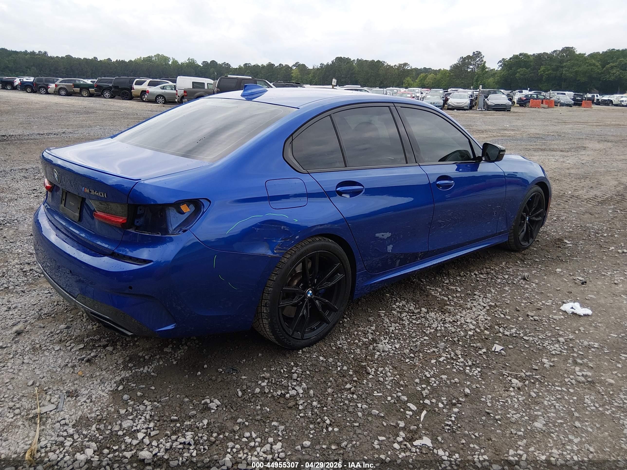 2021 Bmw 3 Series M340i Blue vin: 3MW5U7J0XM8B52085