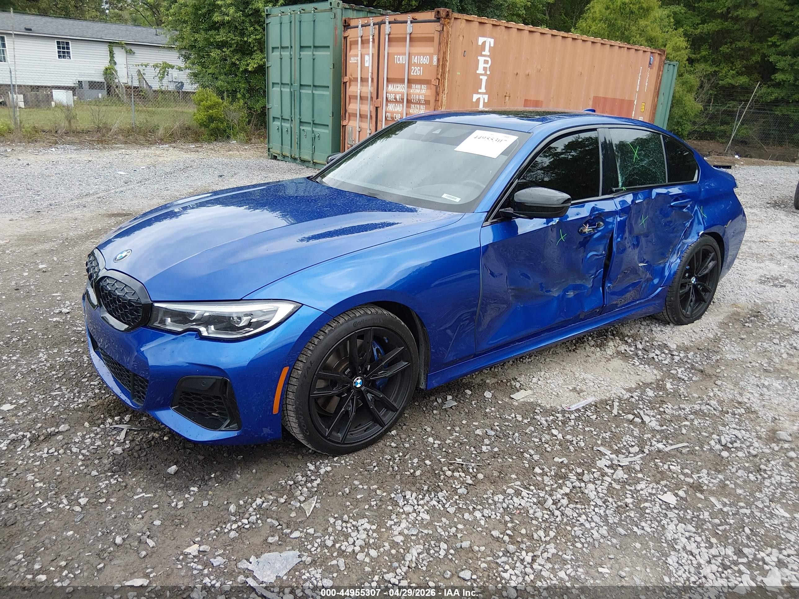 2021 Bmw 3 Series M340i Blue vin: 3MW5U7J0XM8B52085