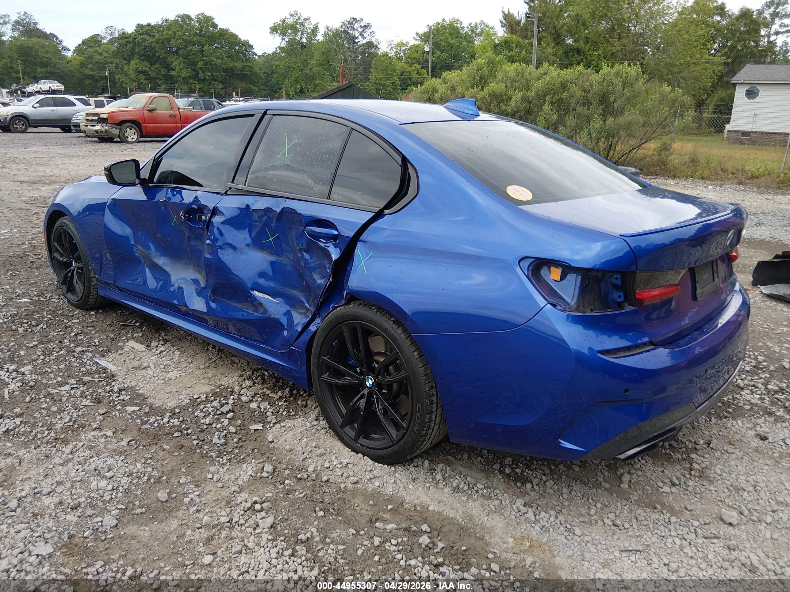 2021 Bmw 3 Series M340i Blue vin: 3MW5U7J0XM8B52085
