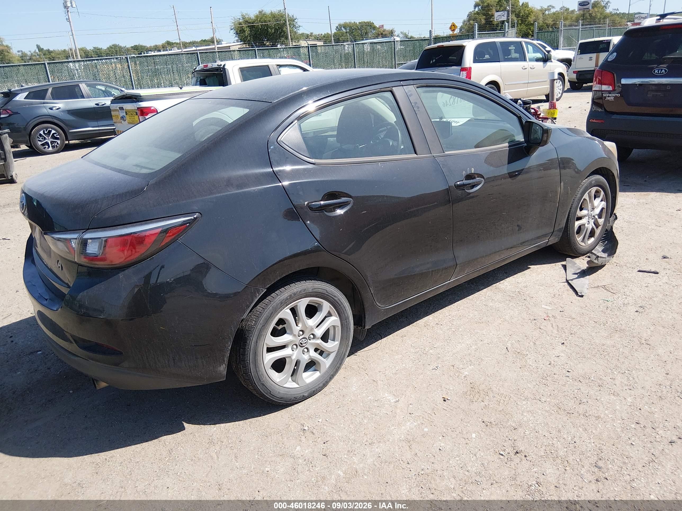 2017 Toyota Yaris Ia   Black vin: 3MYDLBYV0HY156689