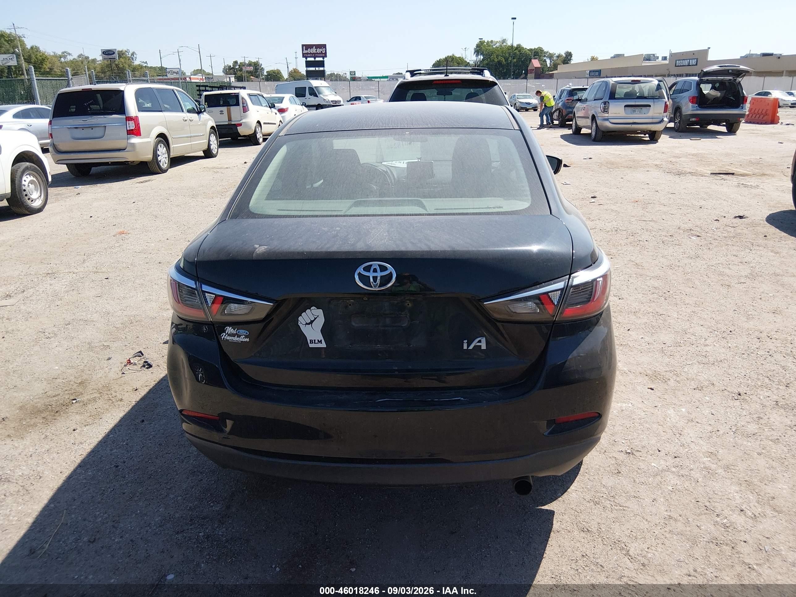 2017 Toyota Yaris Ia   Black vin: 3MYDLBYV0HY156689