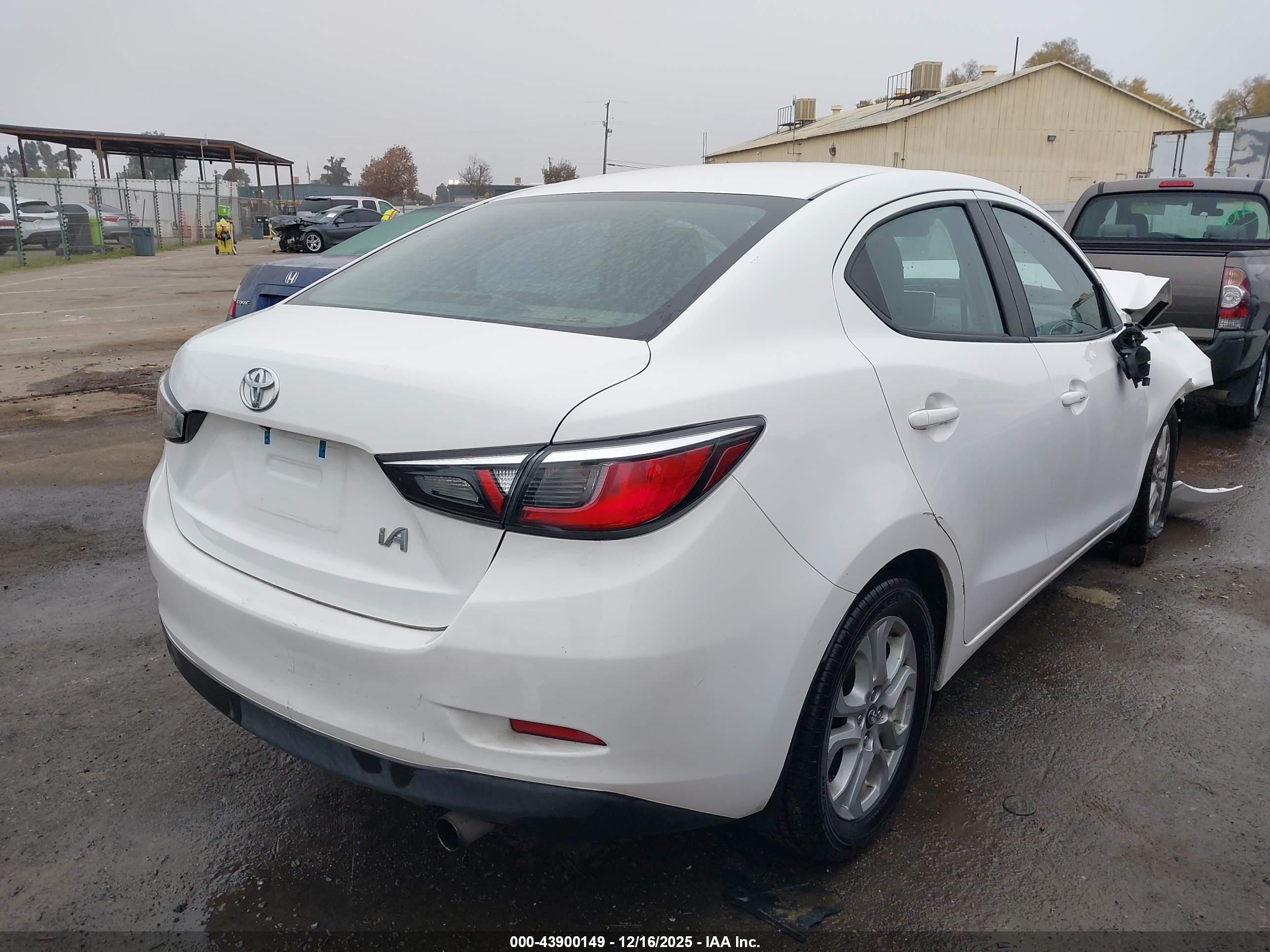 2018 Toyota Yaris Ia   White vin: 3MYDLBYV0JY314731
