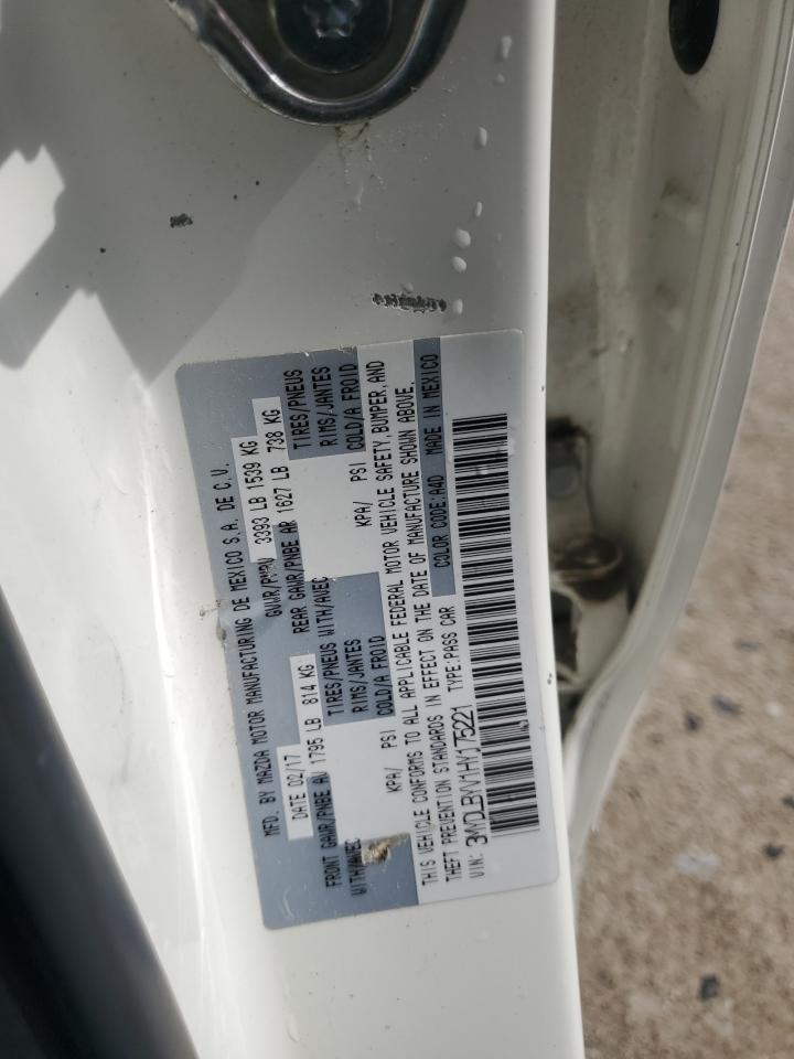 2017 Toyota Yaris Ia Base White vin: 3MYDLBYV1HY175221