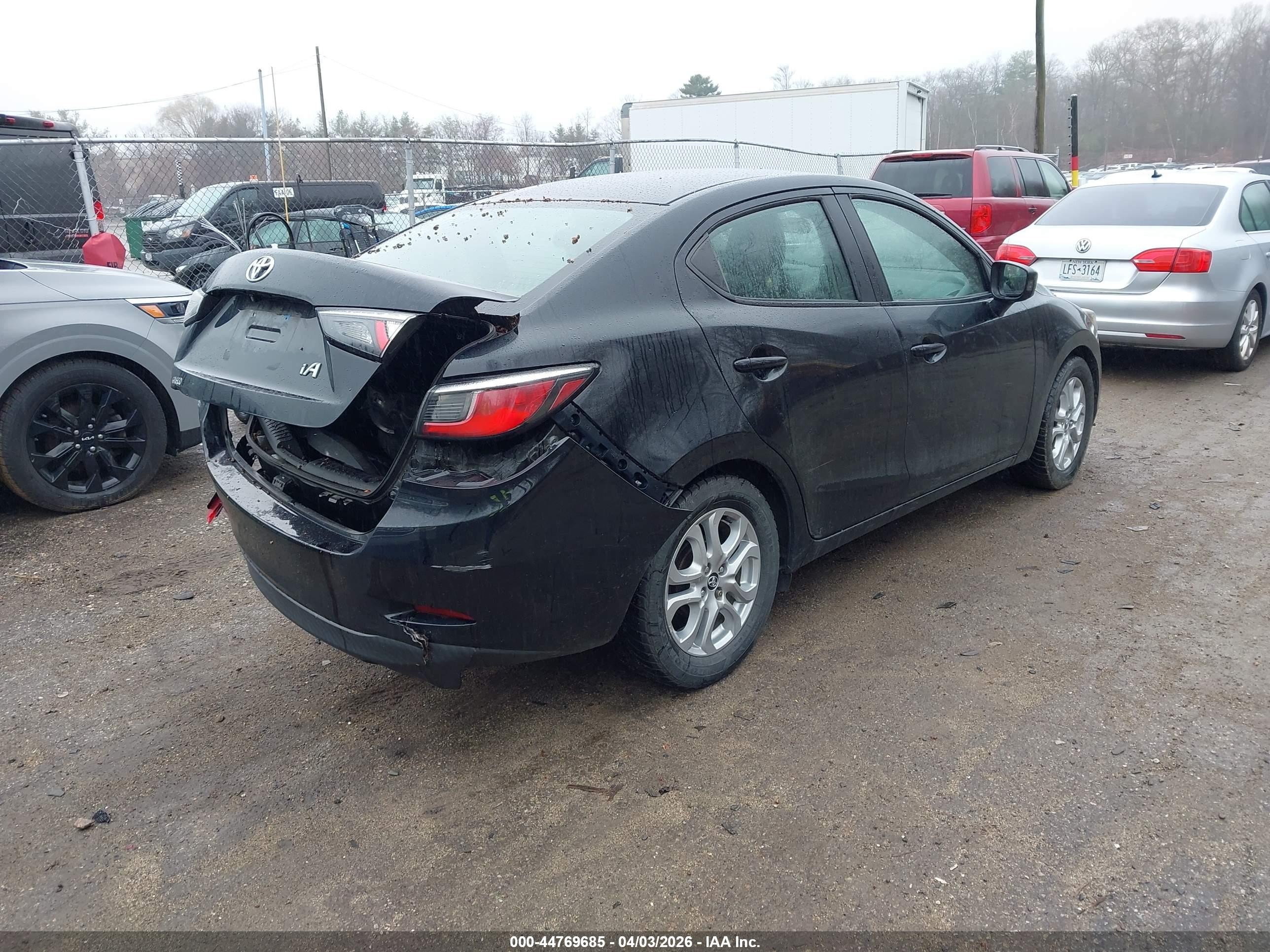 2018 Toyota Yaris Ia   Black vin: 3MYDLBYV4JY331239