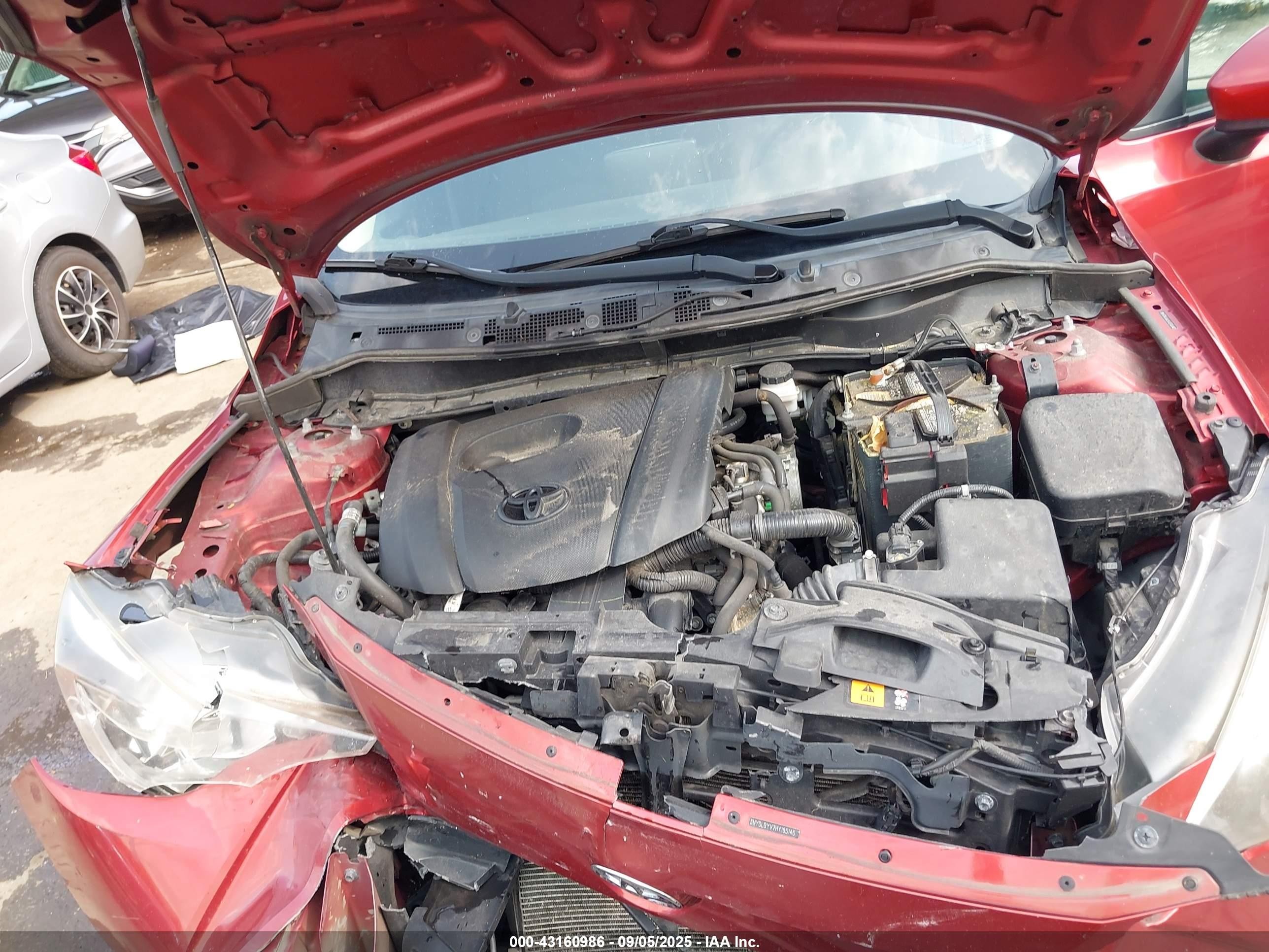 2017 Toyota Yaris Ia   Red vin: 3MYDLBYV7HY165146