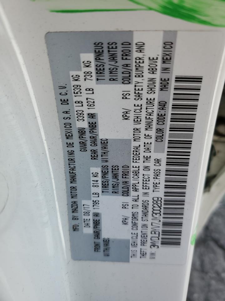 2018 Toyota Yaris Ia  White vin: 3MYDLBYV7JY300289