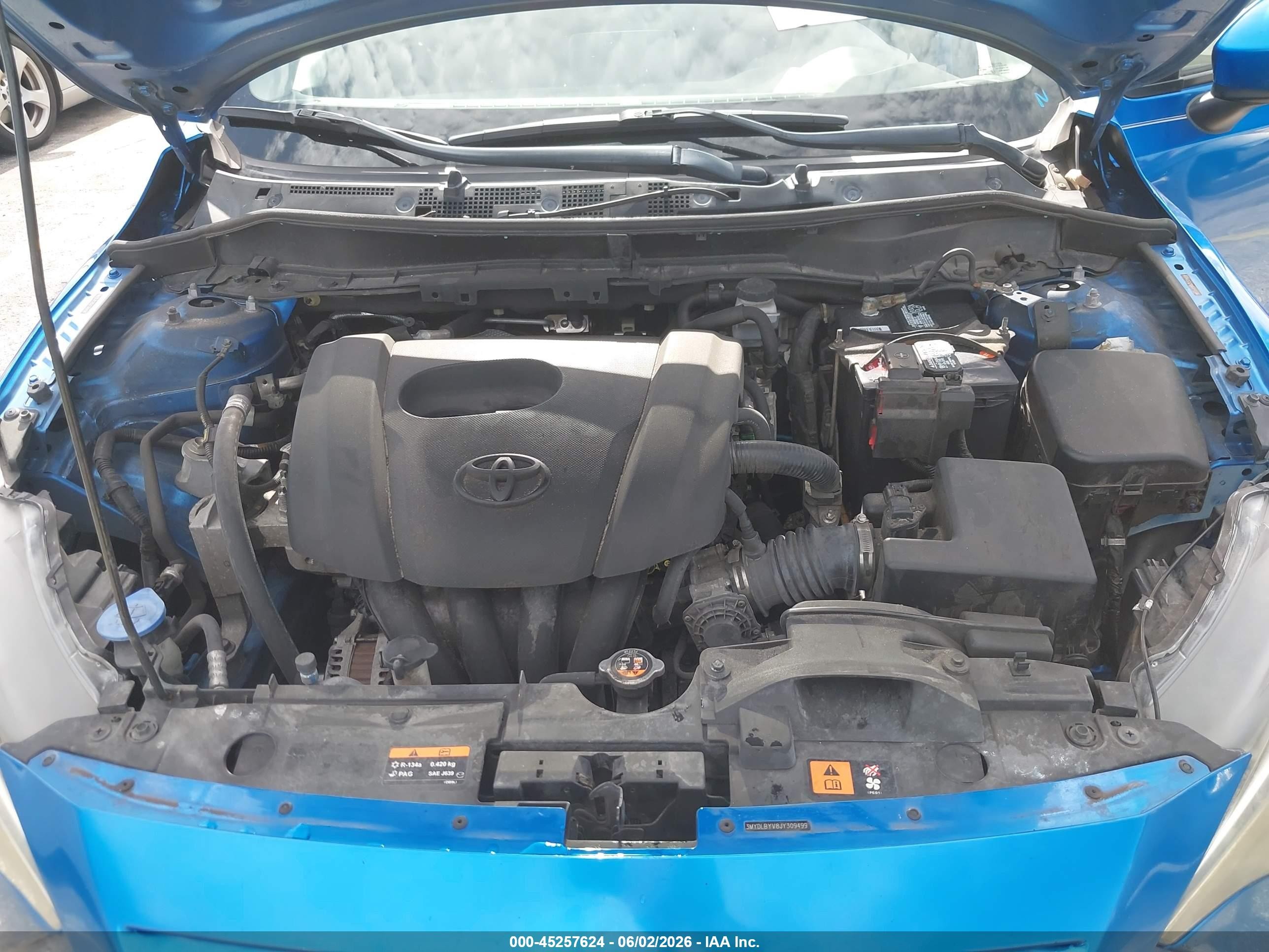 2018 Toyota Yaris Ia   Blue vin: 3MYDLBYV8JY309499