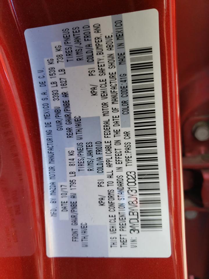 2018 Toyota Yaris Ia  Red vin: 3MYDLBYV8JY310023