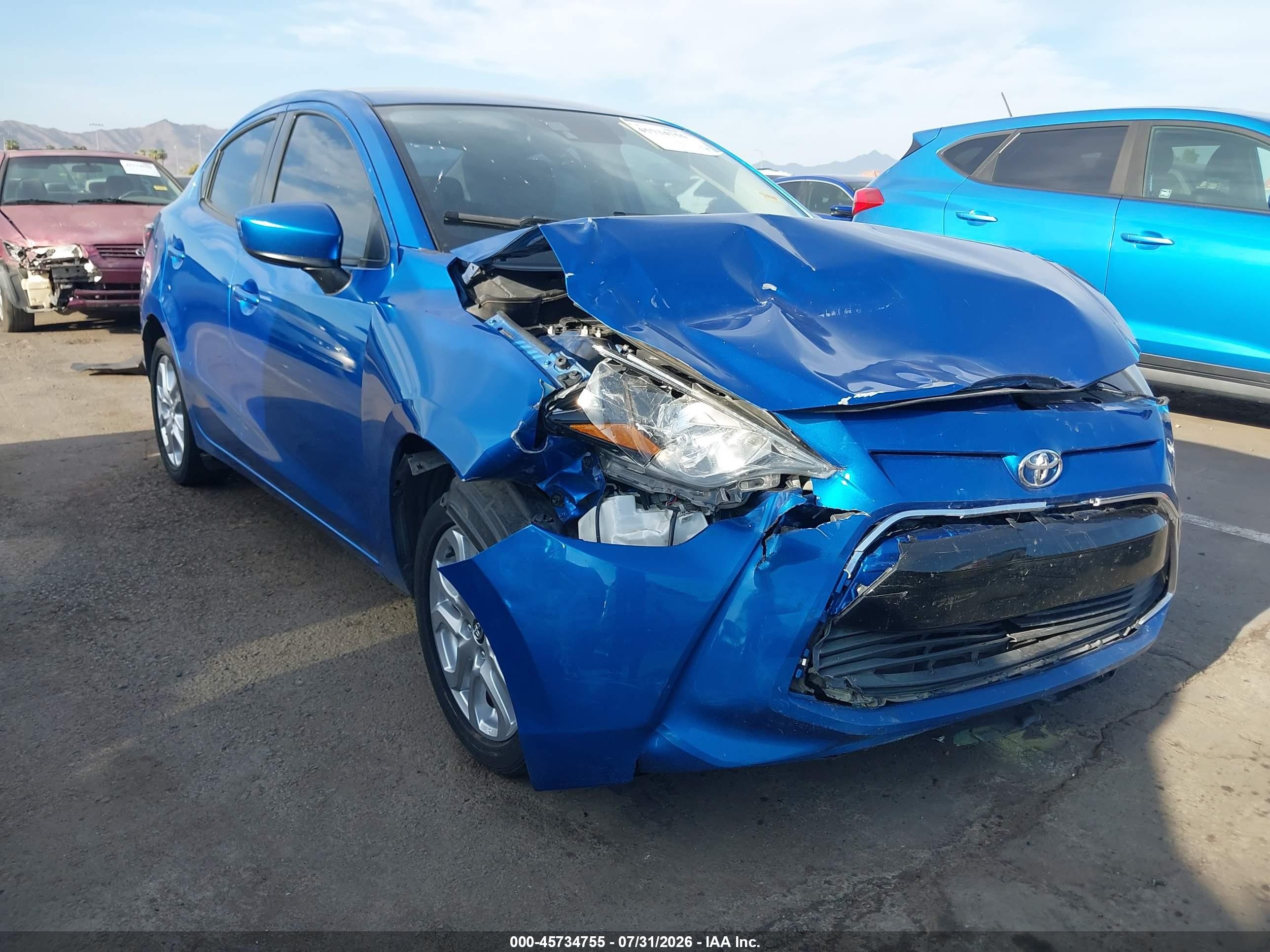 2018 Toyota Yaris Ia Blue vin: 3MYDLBYVXJY301128