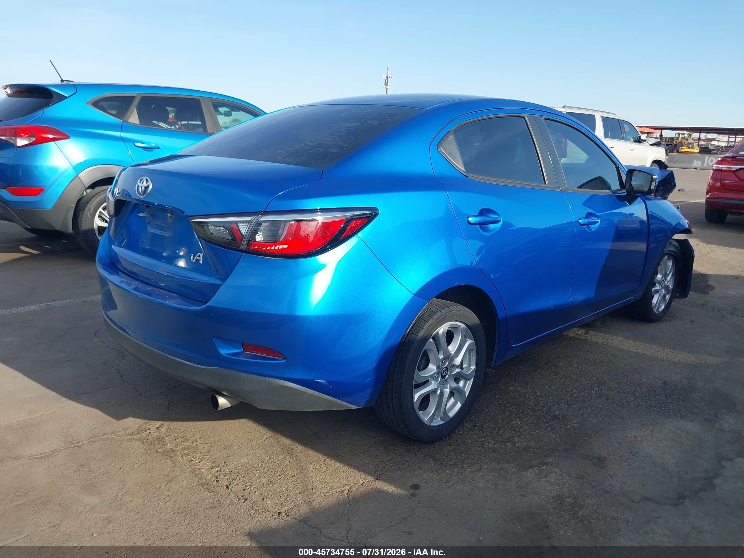 2018 Toyota Yaris Ia Blue vin: 3MYDLBYVXJY301128
