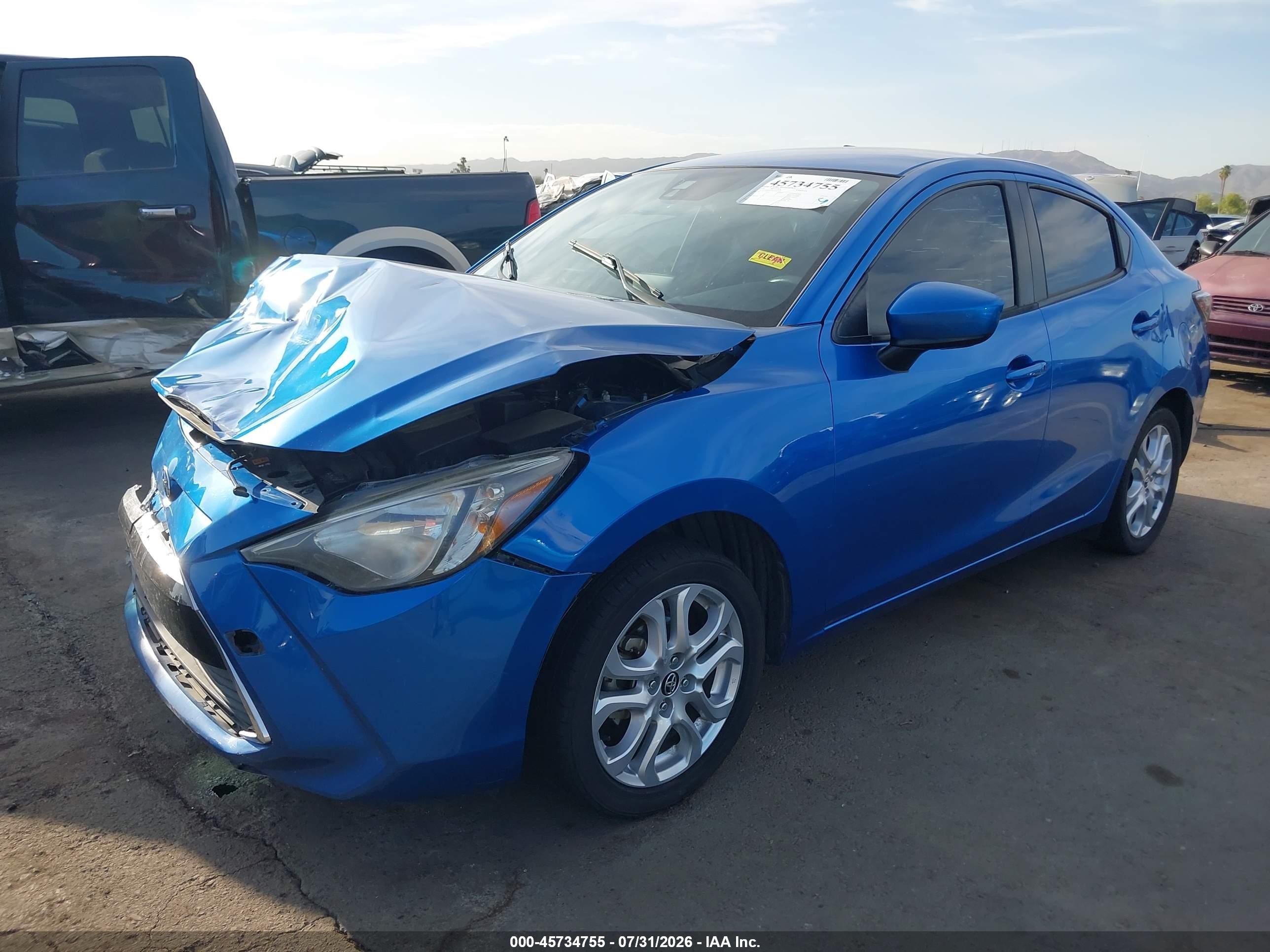 2018 Toyota Yaris Ia Blue vin: 3MYDLBYVXJY301128