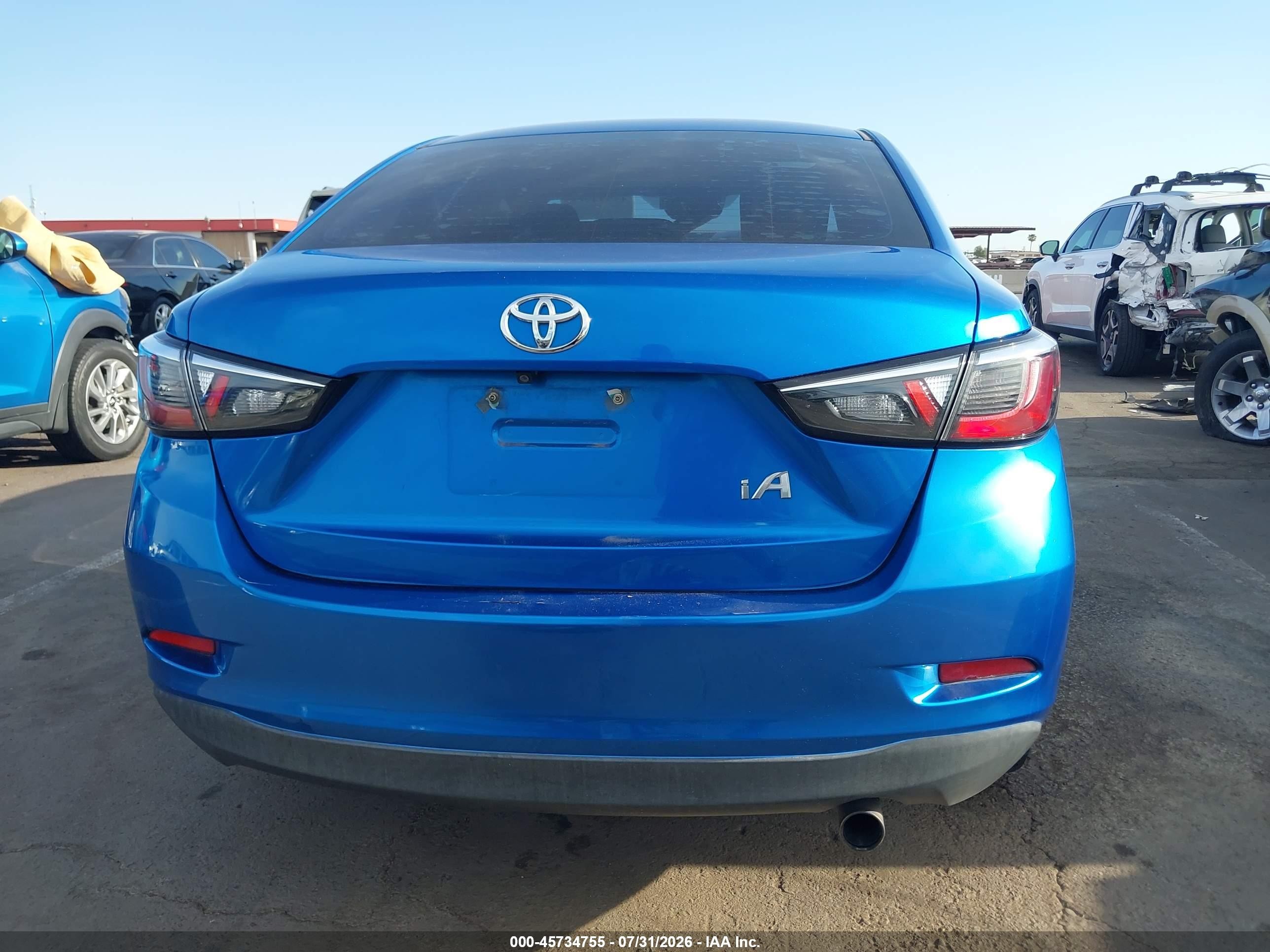 2018 Toyota Yaris Ia Blue vin: 3MYDLBYVXJY301128