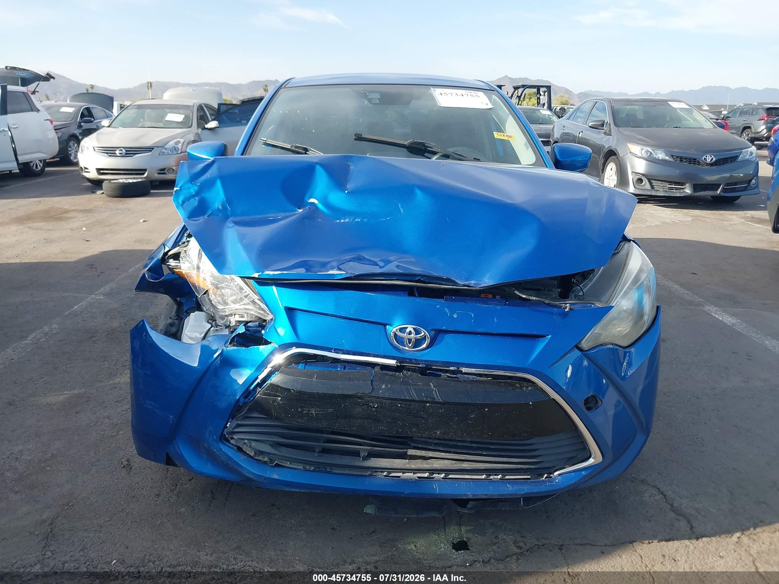 2018 Toyota Yaris Ia Blue vin: 3MYDLBYVXJY301128