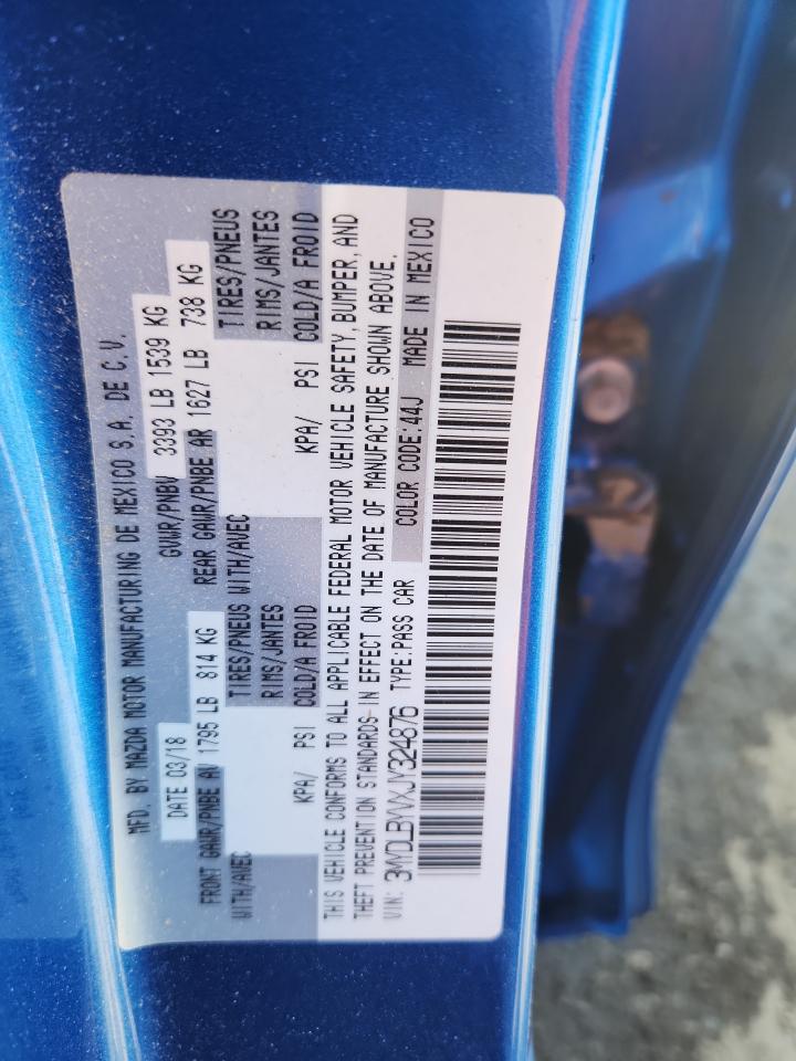 2018 Toyota Yaris Ia Blue vin: 3MYDLBYVXJY324876
