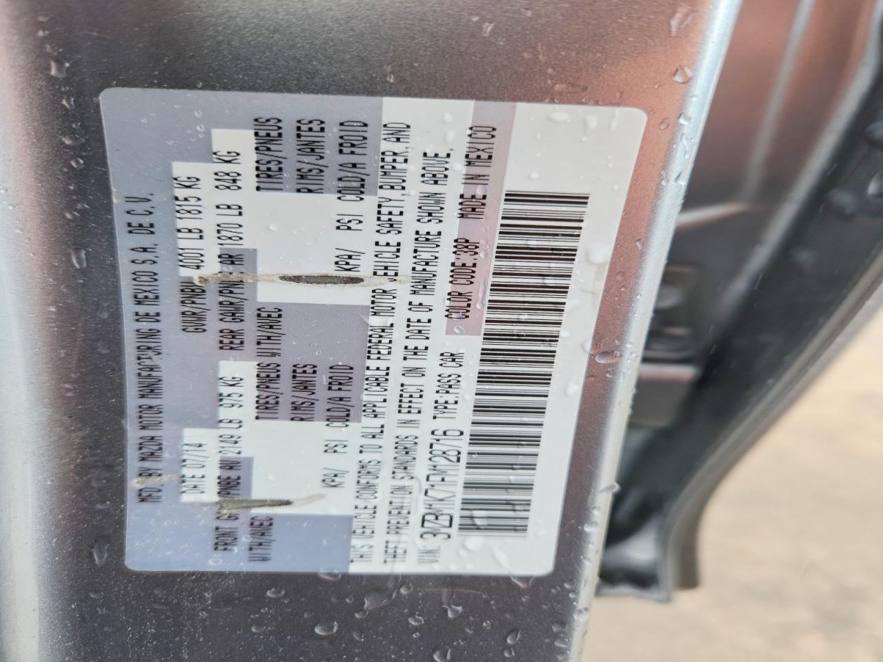 2015 Mazda 3 Sport Gray vin: 3MZBM1K71FM128716