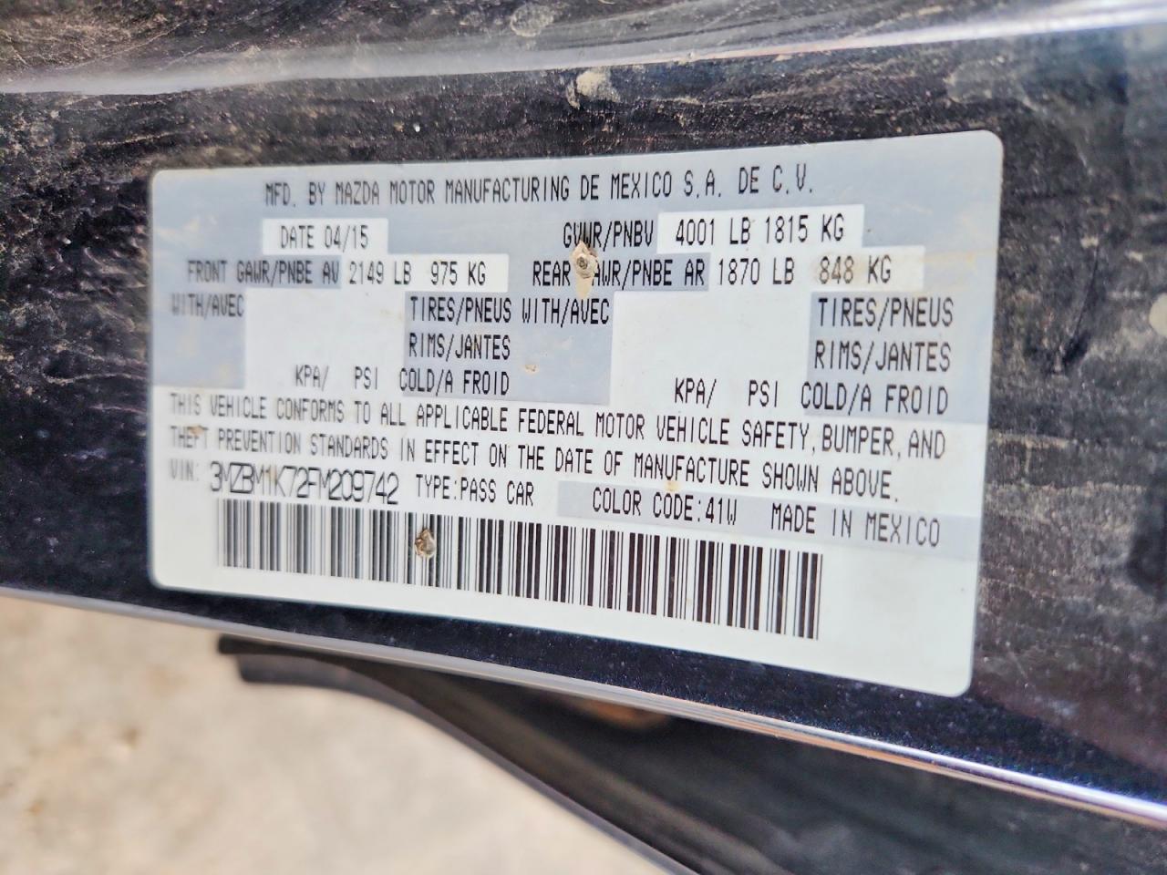 2015 Mazda 3 Sport Черный vin: 3MZBM1K72FM209742