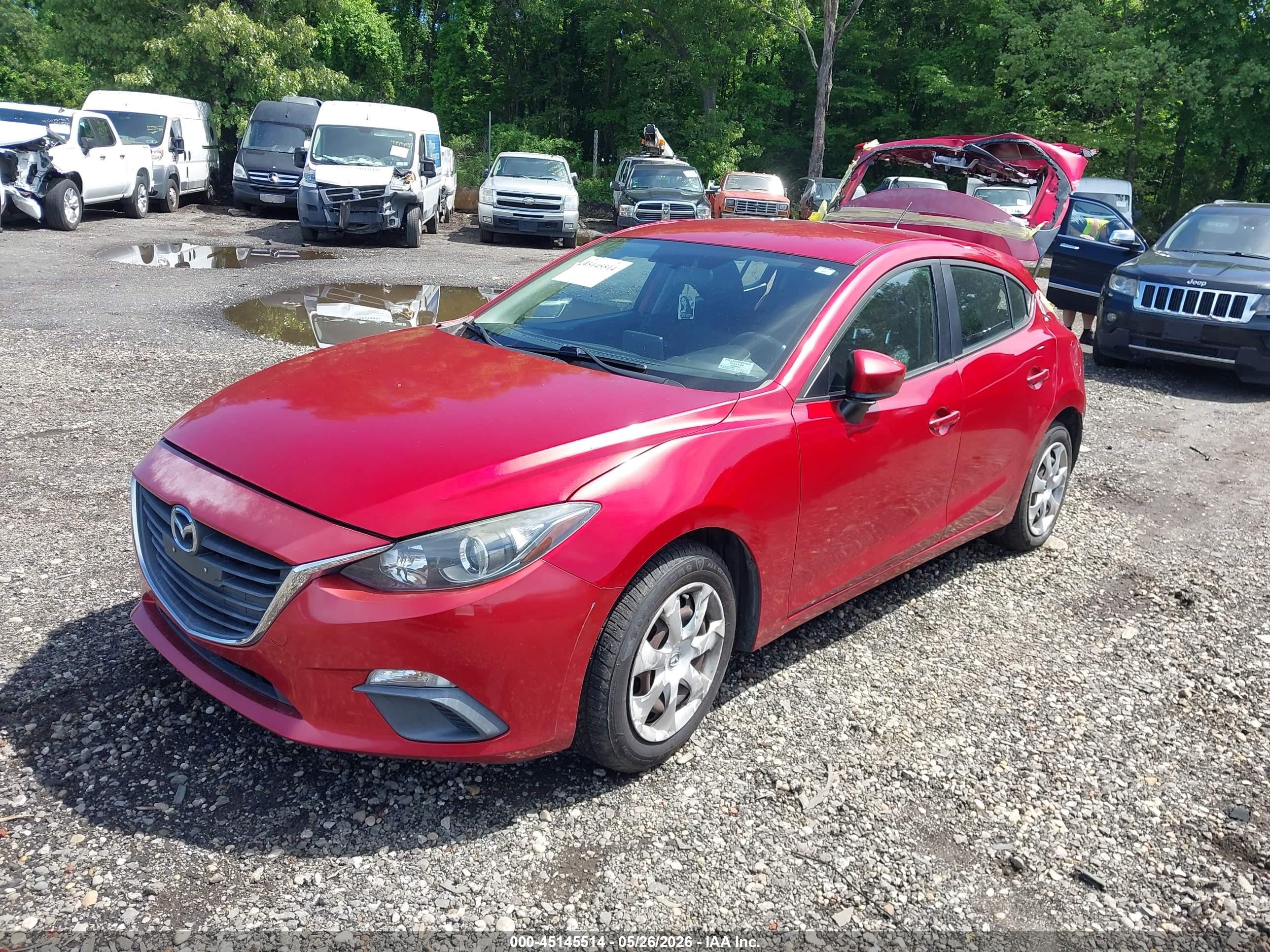2015 Mazda Mazda3 I Sport Красный vin: 3MZBM1K75FM211095