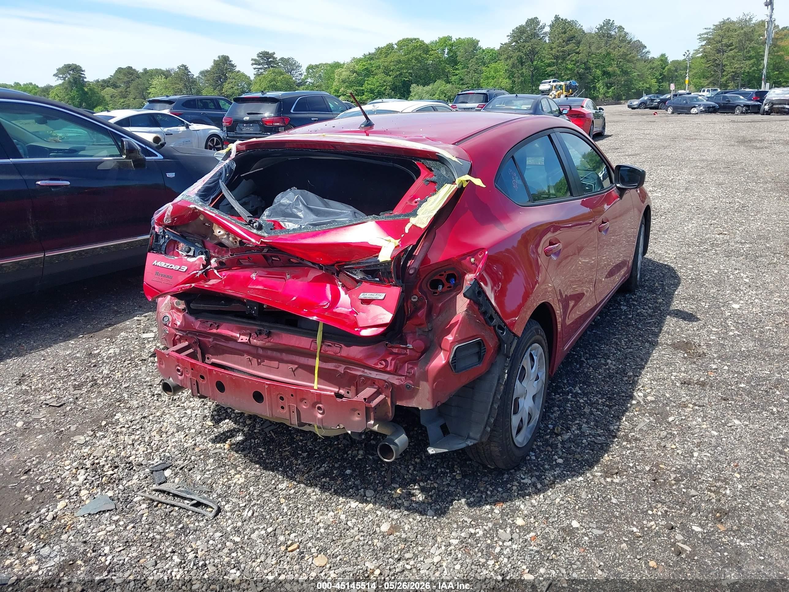 2015 Mazda Mazda3 I Sport Красный vin: 3MZBM1K75FM211095