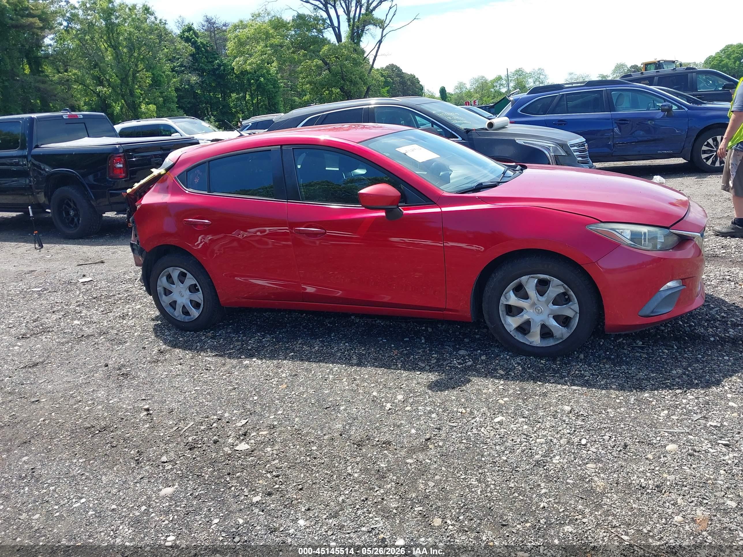 2015 Mazda Mazda3 I Sport Красный vin: 3MZBM1K75FM211095