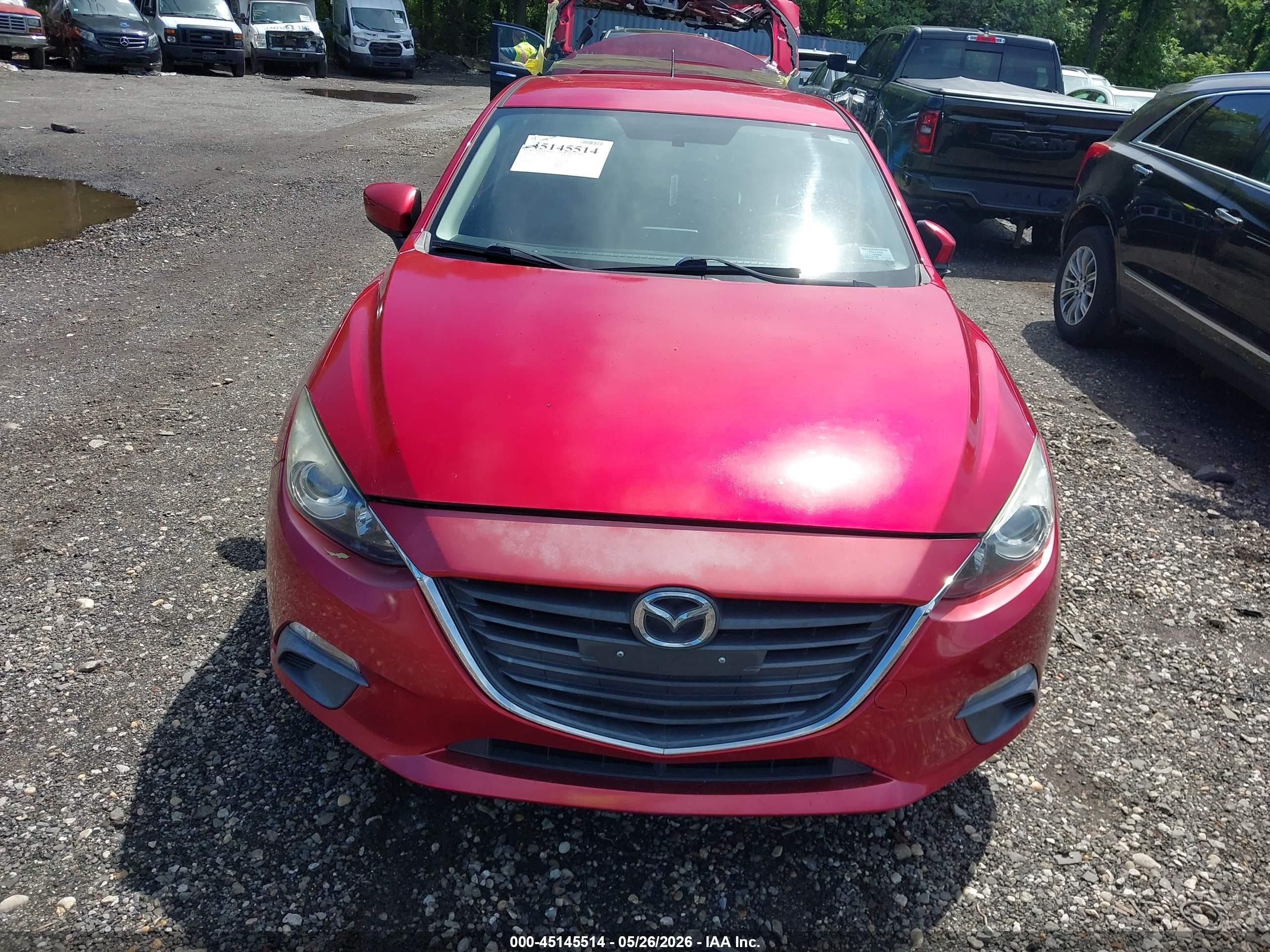 2015 Mazda Mazda3 I Sport Красный vin: 3MZBM1K75FM211095