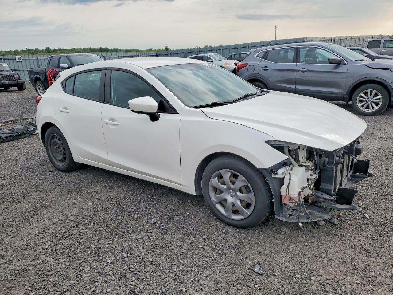 2014 Mazda 3 Hatchback White vin: 3MZBM1K77EM112423
