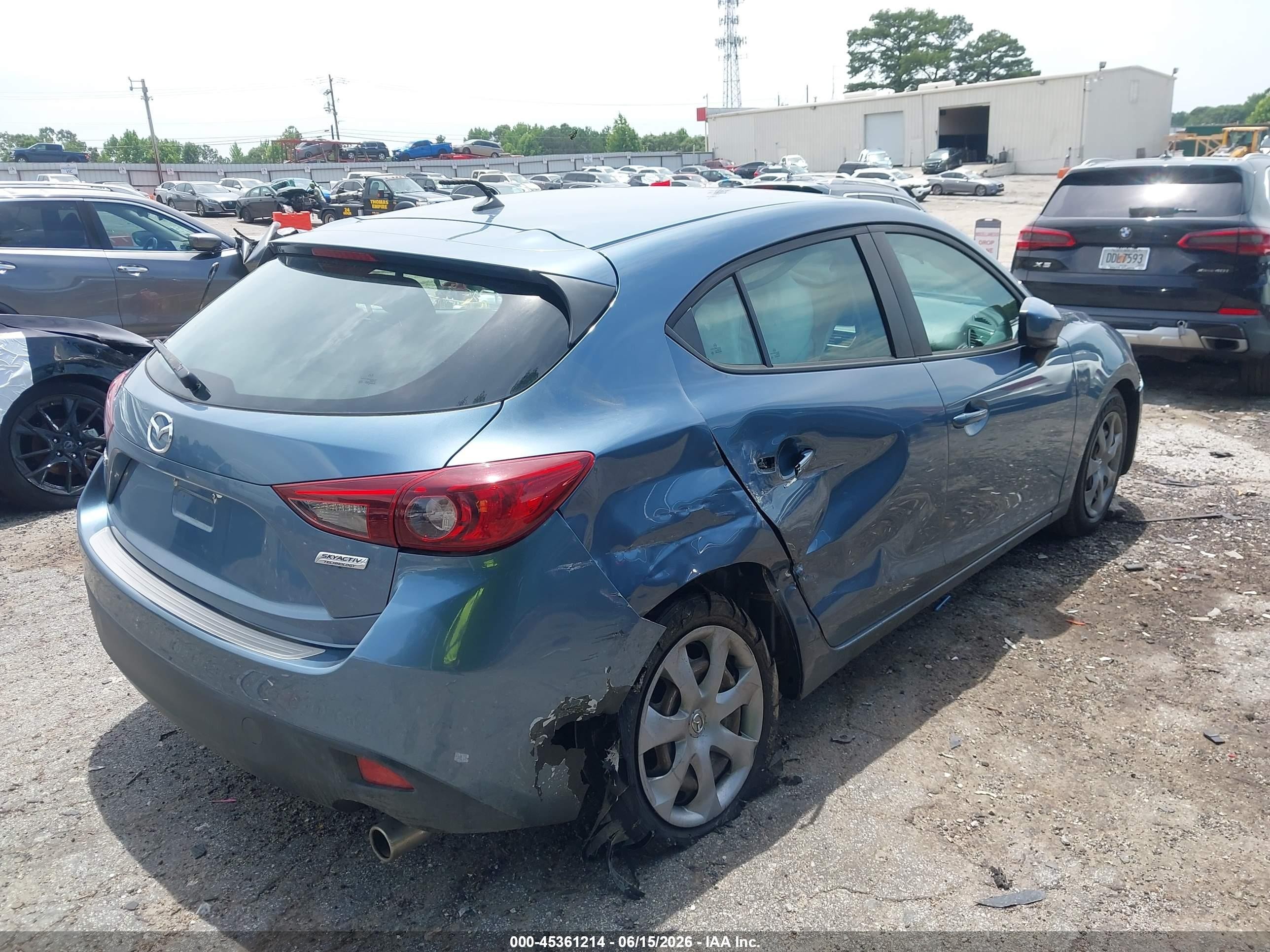 2015 Mazda Mazda3 I Sport Blue vin: 3MZBM1K7XFM126477