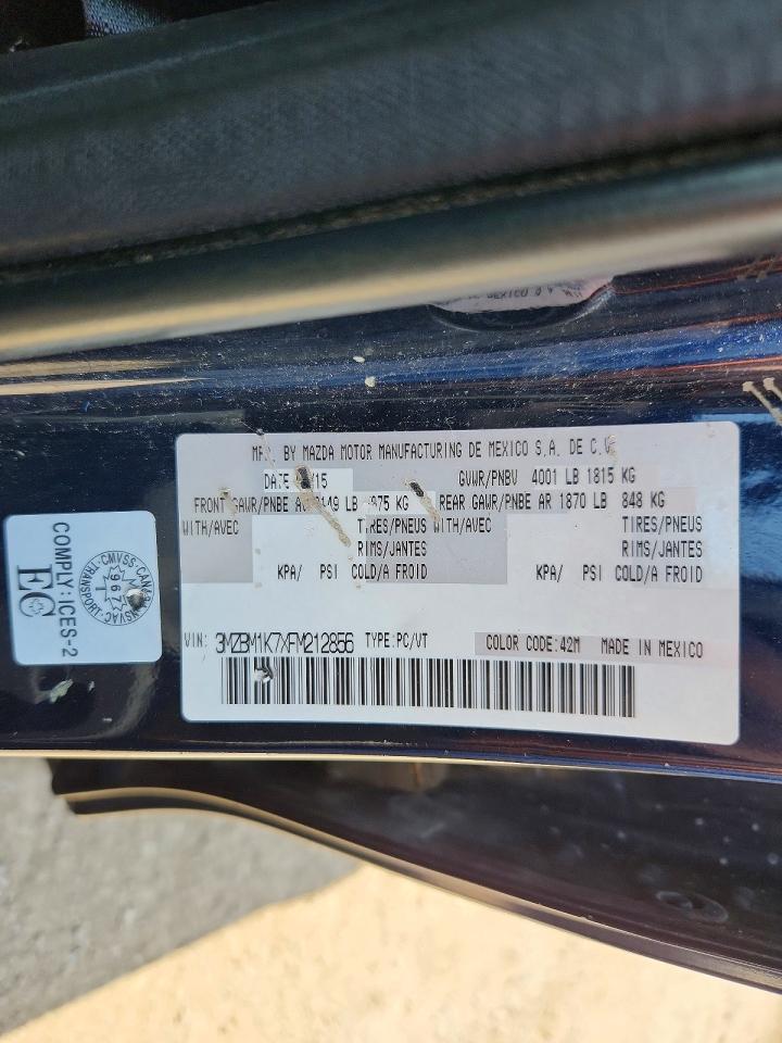 2015 Mazda 3 Sport Blue vin: 3MZBM1K7XFM212856
