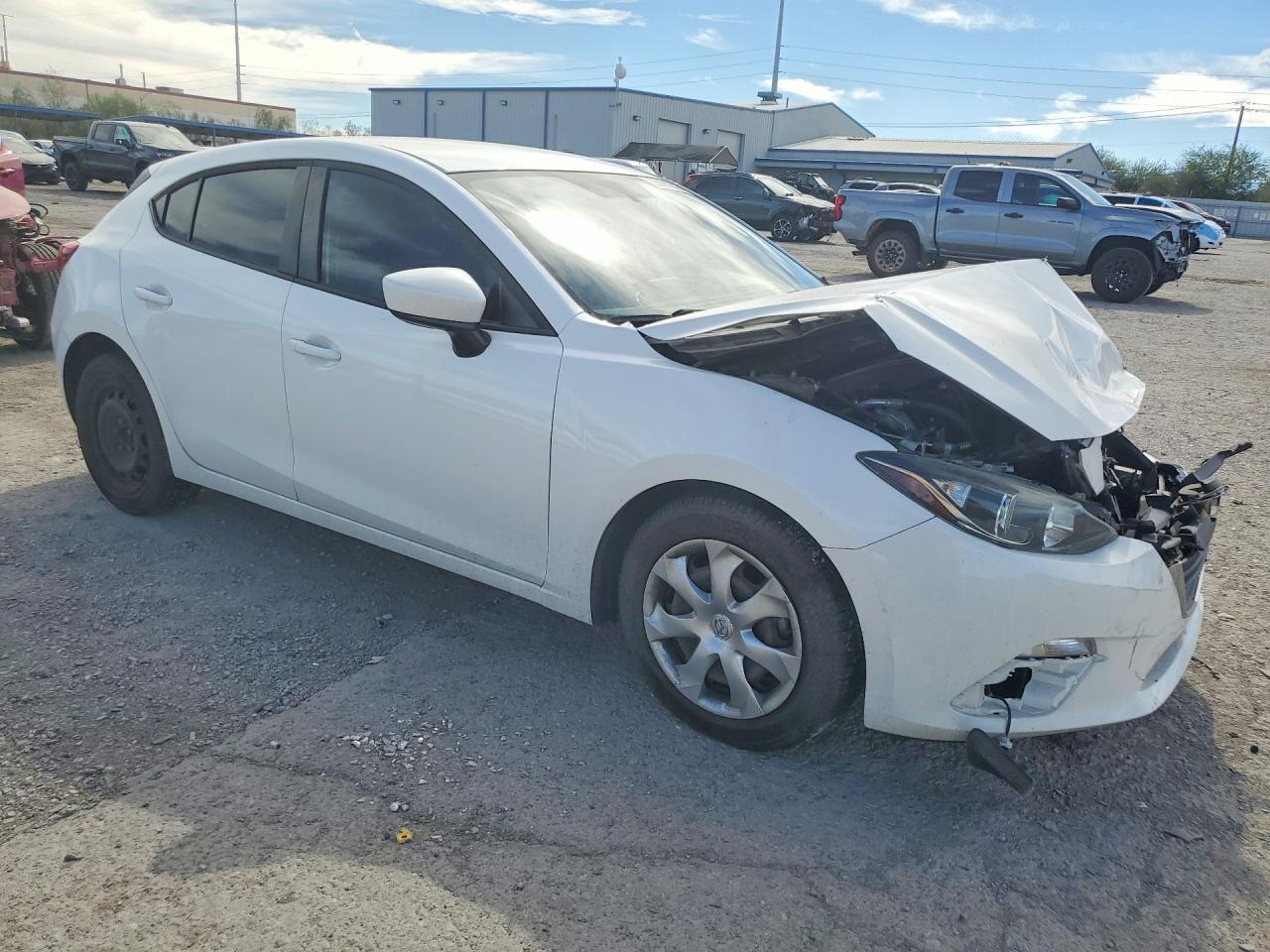 2015 Mazda 3 Sport White vin: 3MZBM1K7XFM226434
