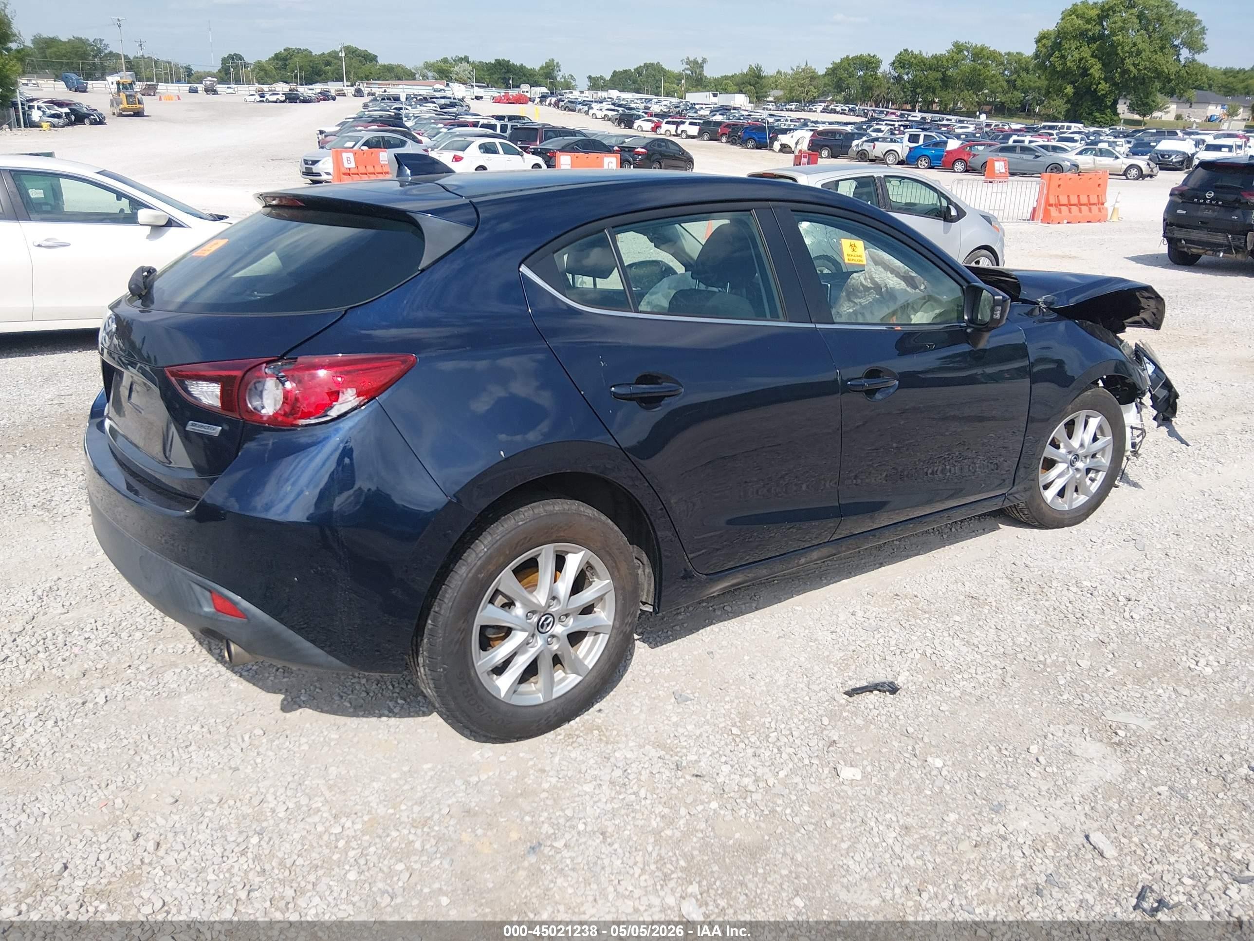 2015 Mazda Mazda3   Синий vin: 3MZBM1L73FM176894