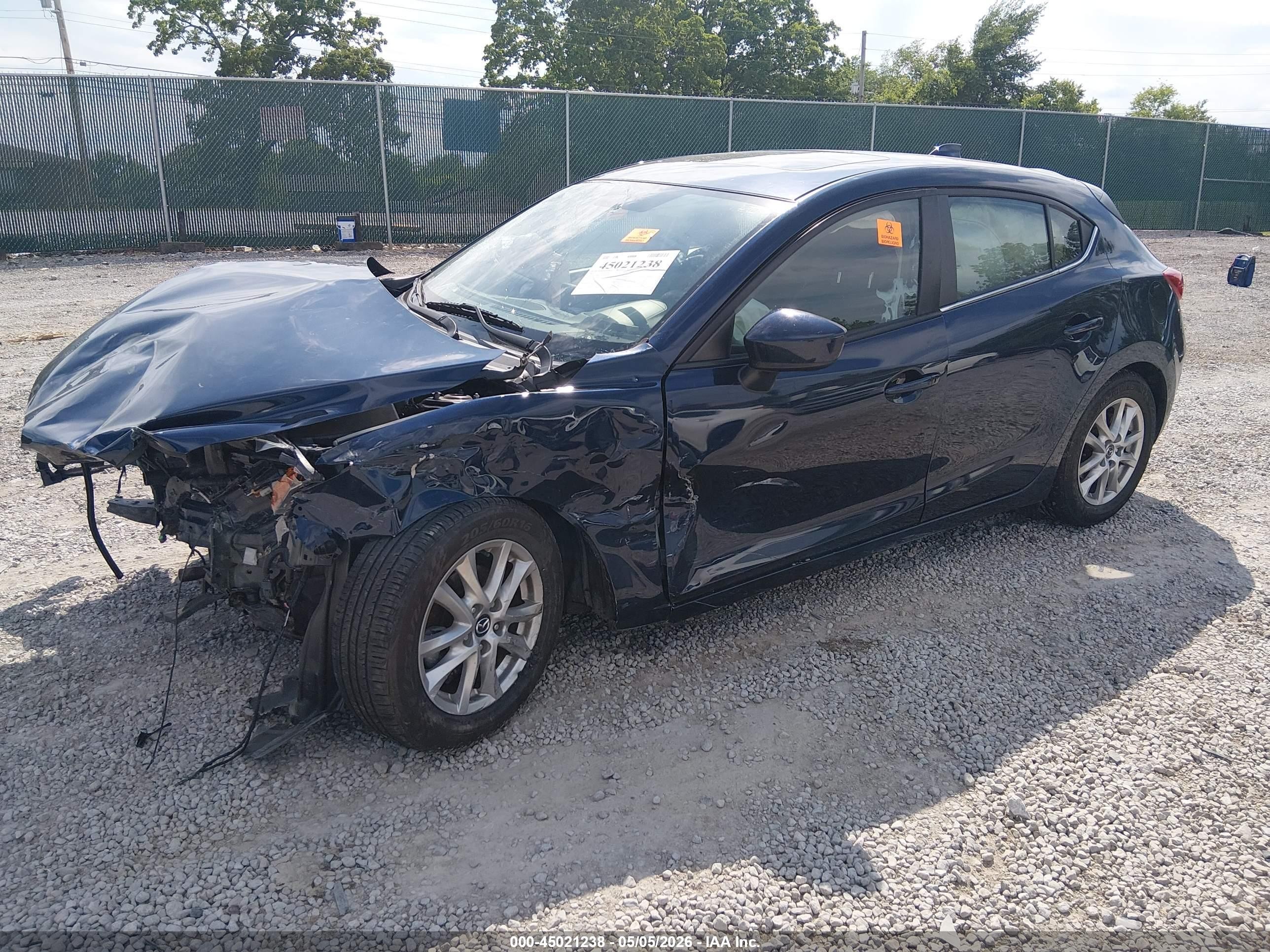2015 Mazda Mazda3   Синий vin: 3MZBM1L73FM176894