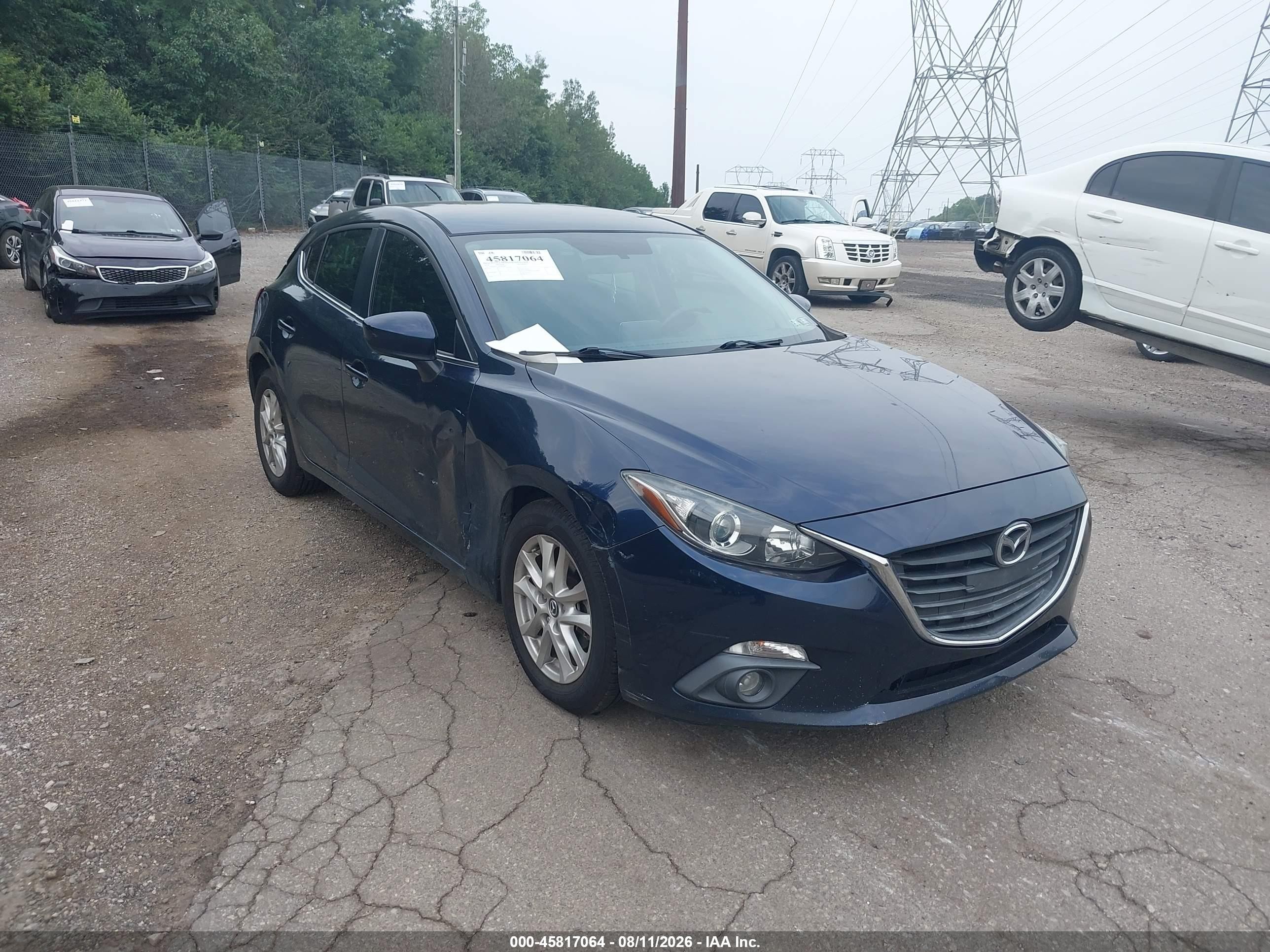 2015 Mazda Mazda3 I Touring Dark Blue vin: 3MZBM1L73FM182825