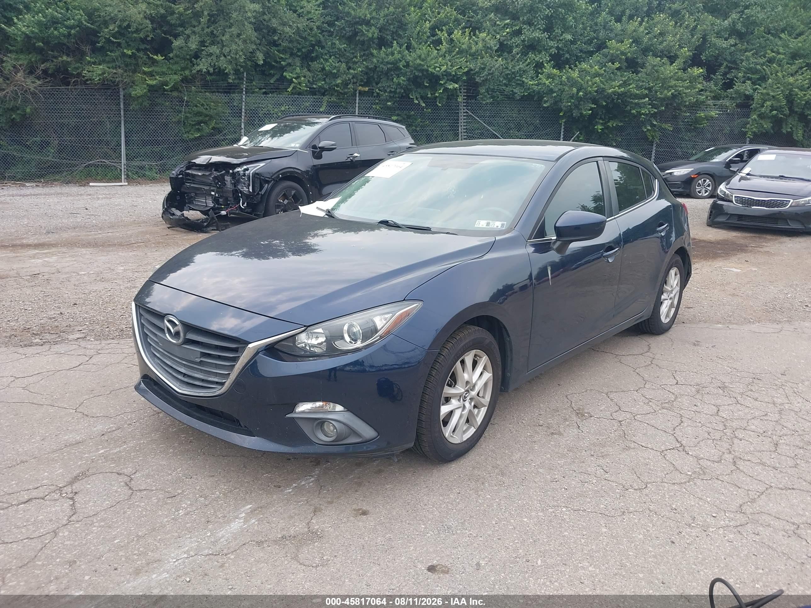 2015 Mazda Mazda3 I Touring Dark Blue vin: 3MZBM1L73FM182825