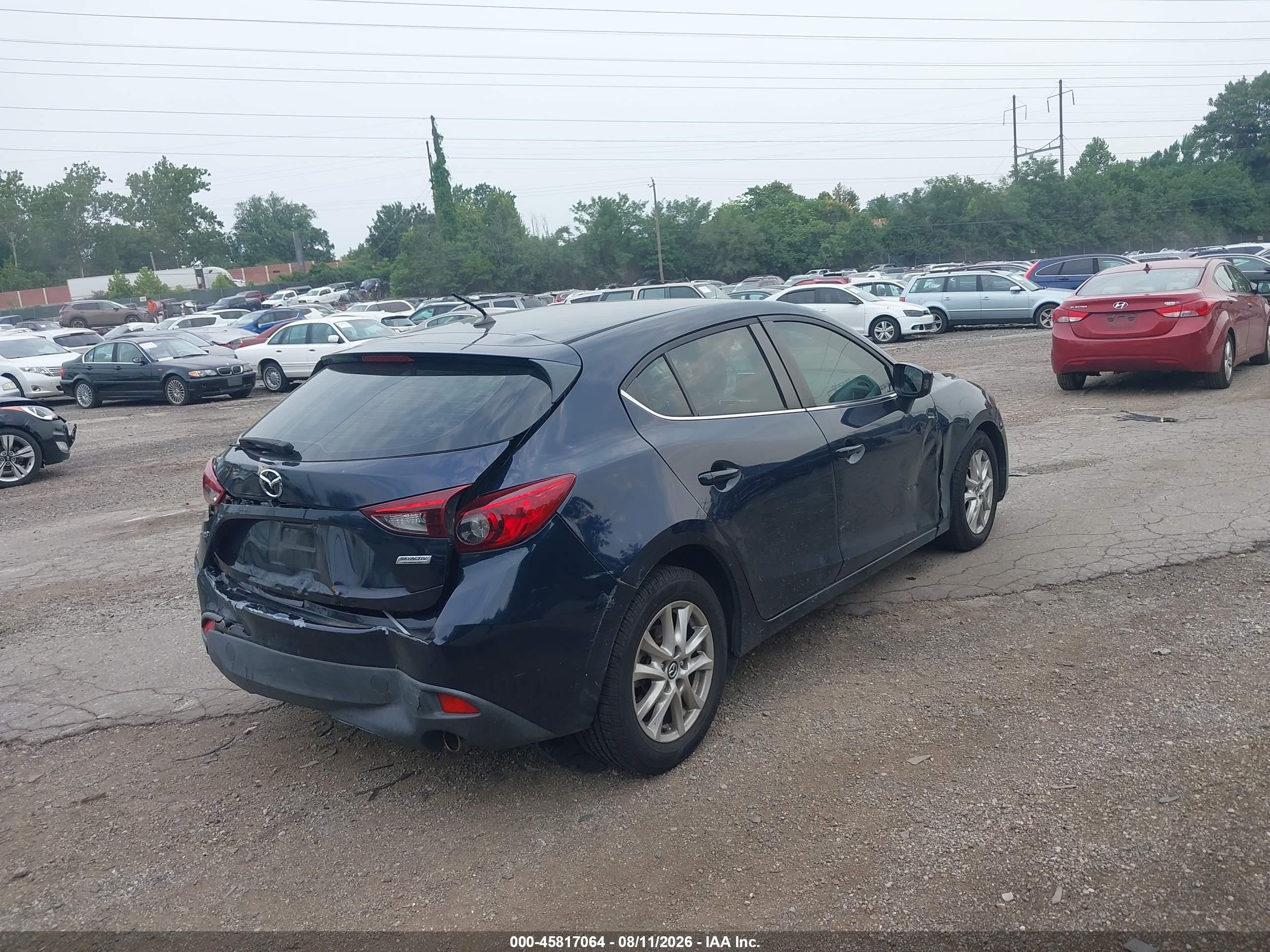 2015 Mazda Mazda3 I Touring Dark Blue vin: 3MZBM1L73FM182825