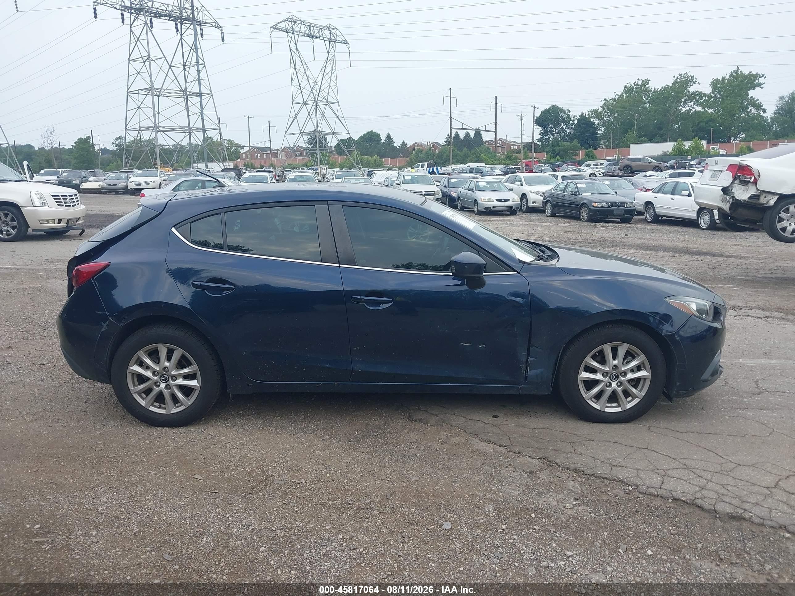 2015 Mazda Mazda3 I Touring Dark Blue vin: 3MZBM1L73FM182825