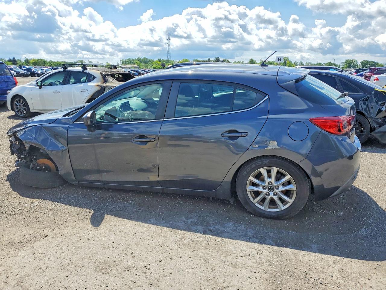 2015 Mazda 3 Touring Gray vin: 3MZBM1L74FM202208