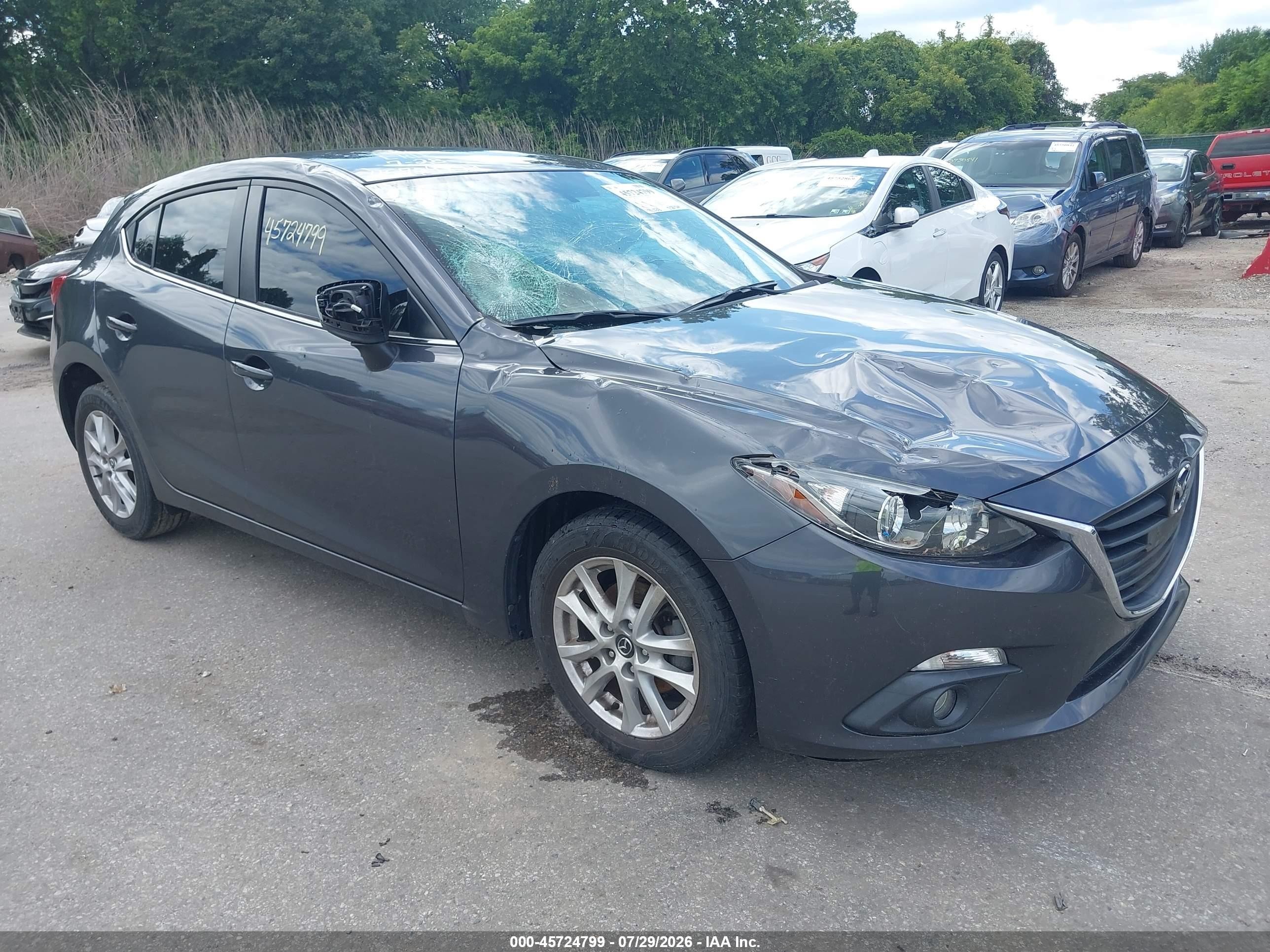 2015 Mazda Mazda3 I Touring Gray vin: 3MZBM1L75FM202850