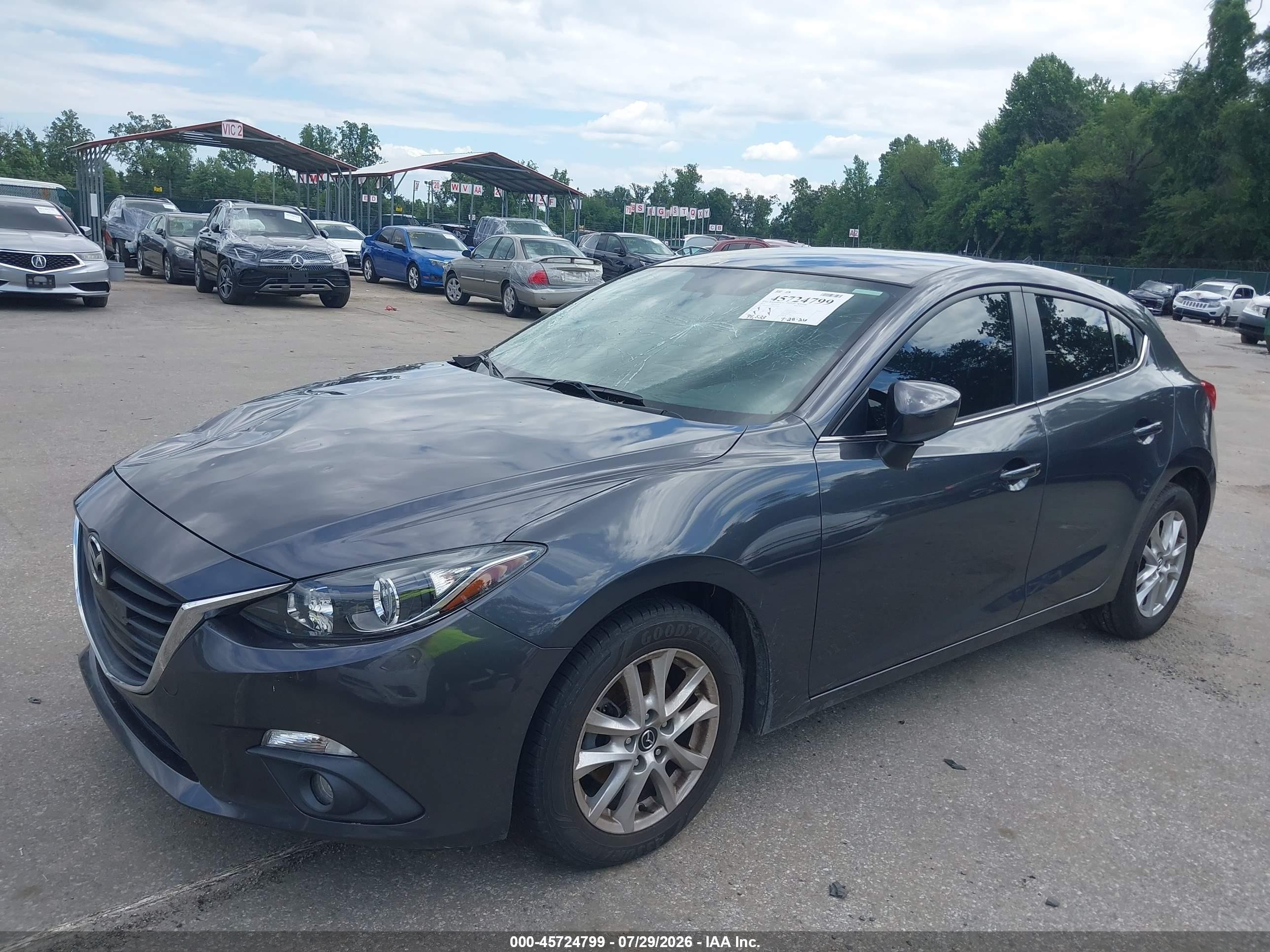 2015 Mazda Mazda3 I Touring Gray vin: 3MZBM1L75FM202850