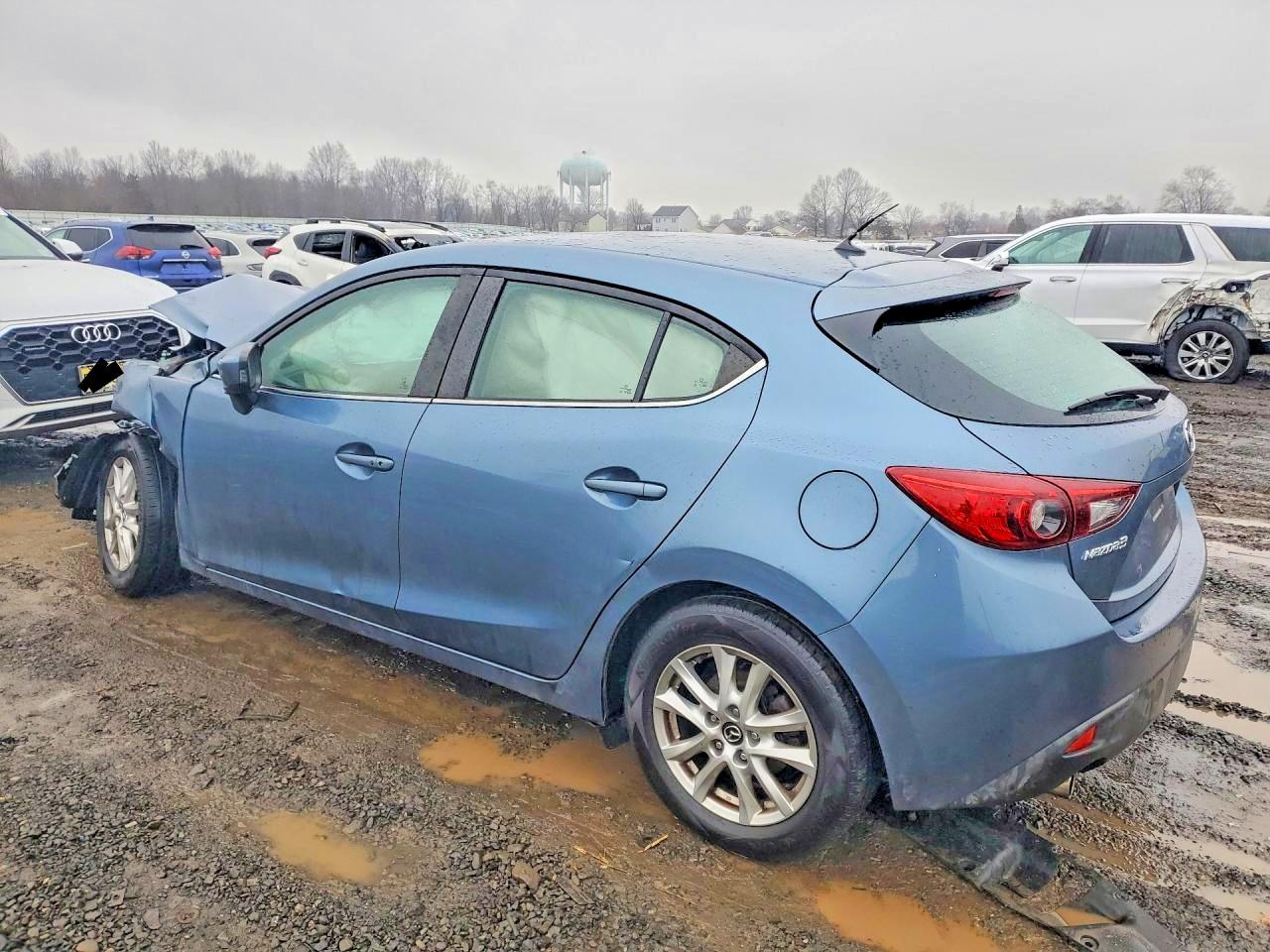 2014 Mazda 3 Touring Blue vin: 3MZBM1L76EM122021